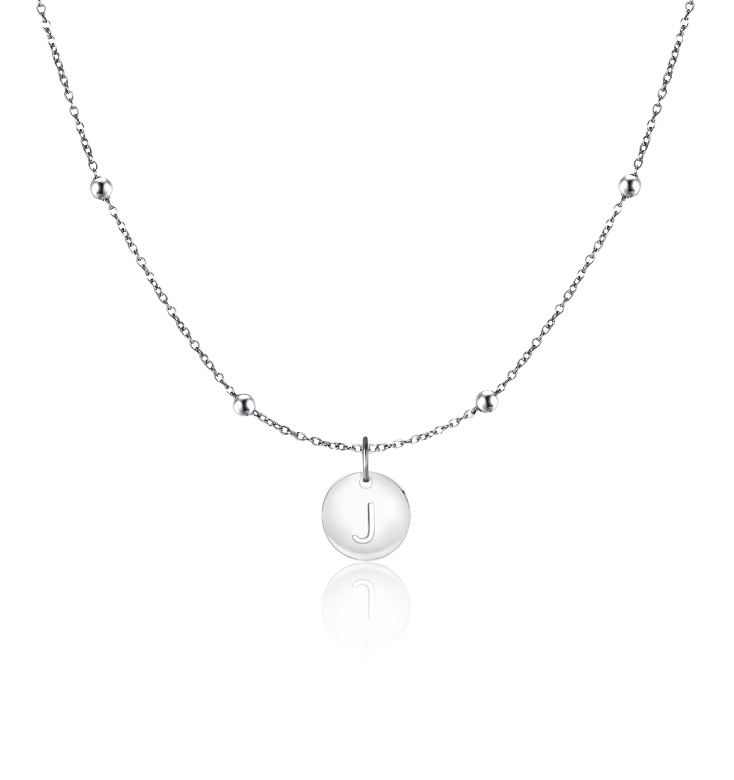 Initialen-Kreis-Halskette