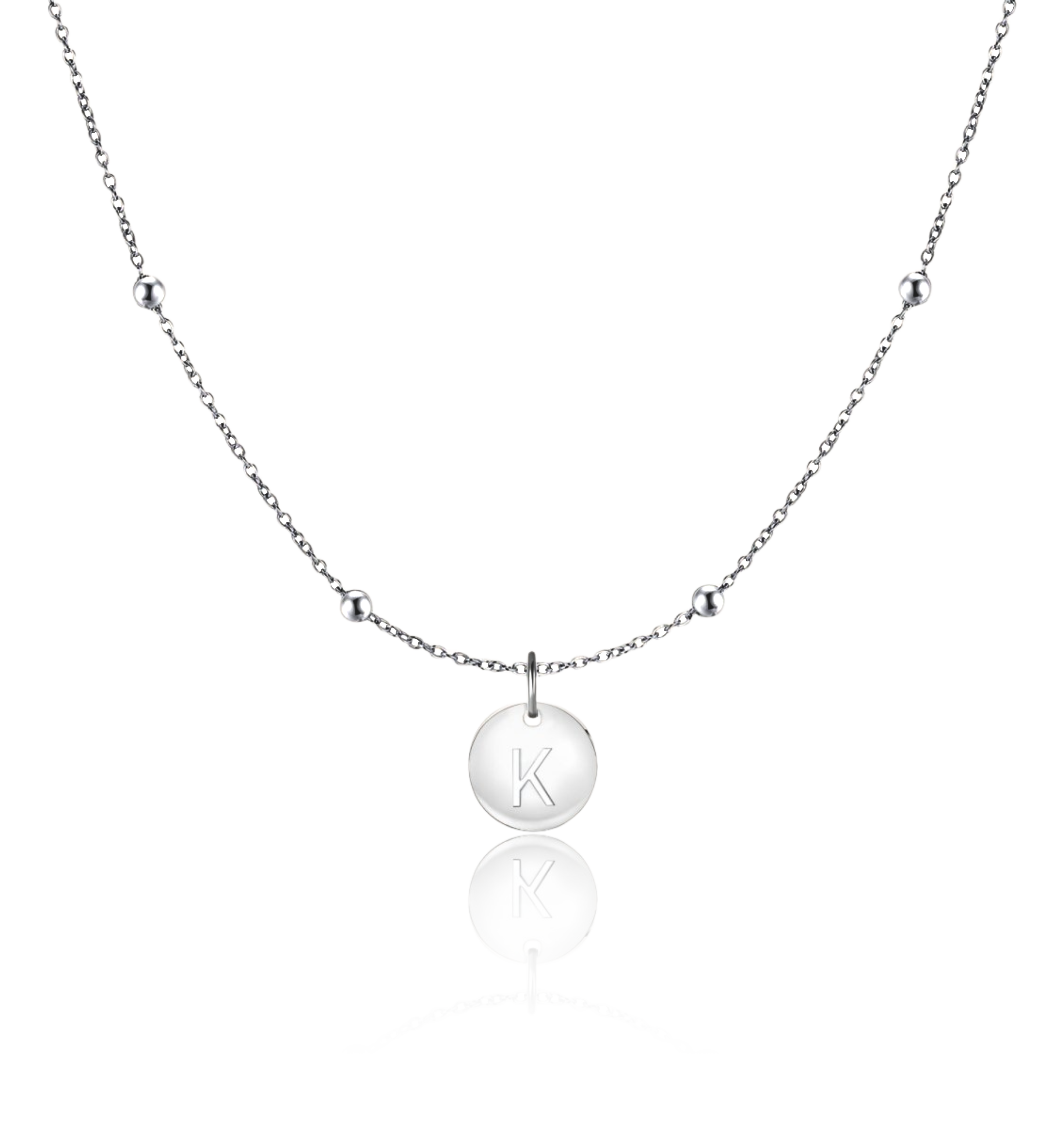 Initialen-Kreis-Halskette