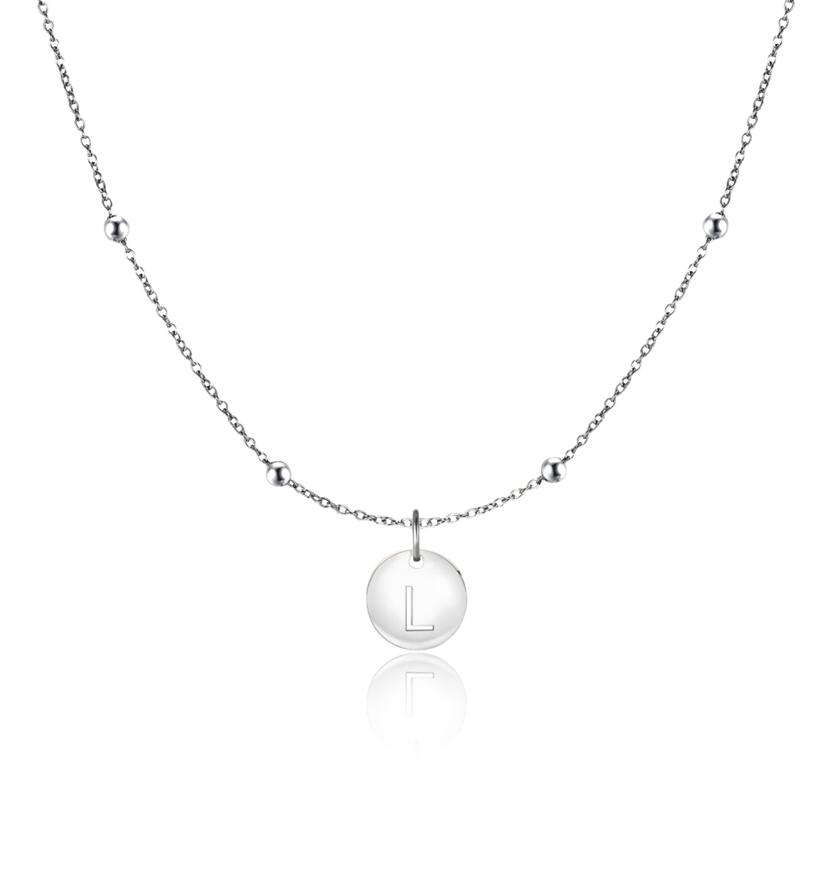 Initialen-Kreis-Halskette