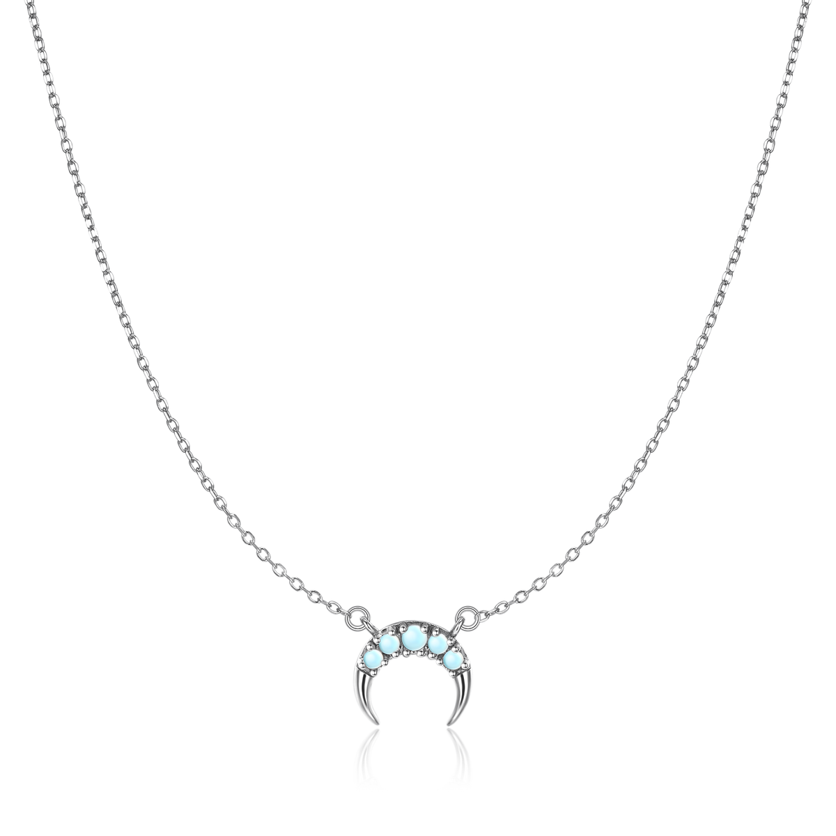 Collier Croissant en Cristal