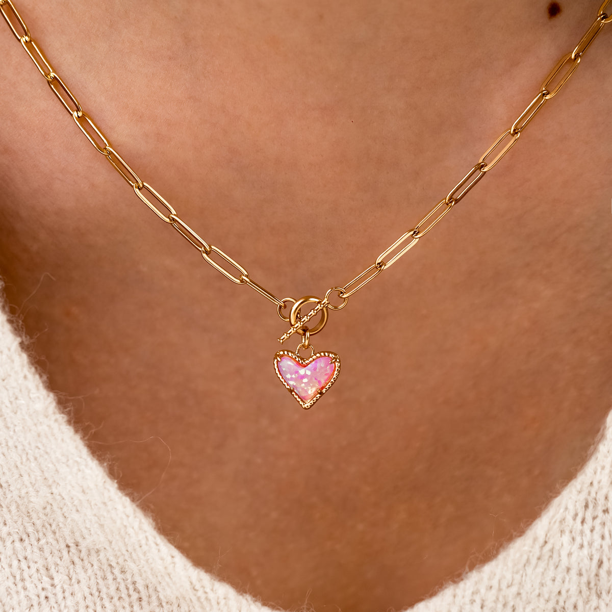 Collier Cœur Minéral