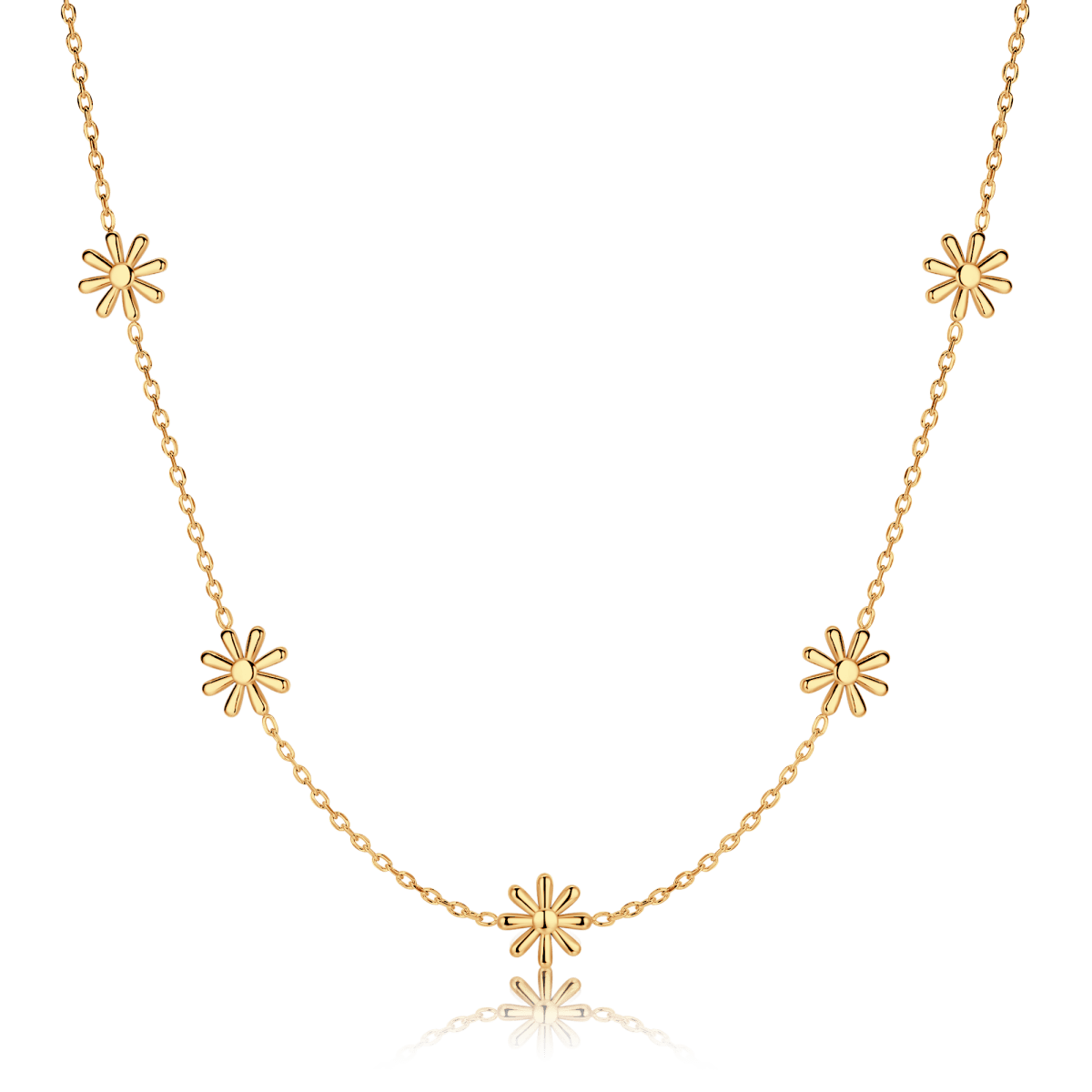 Collier Marguerites Stylisées
