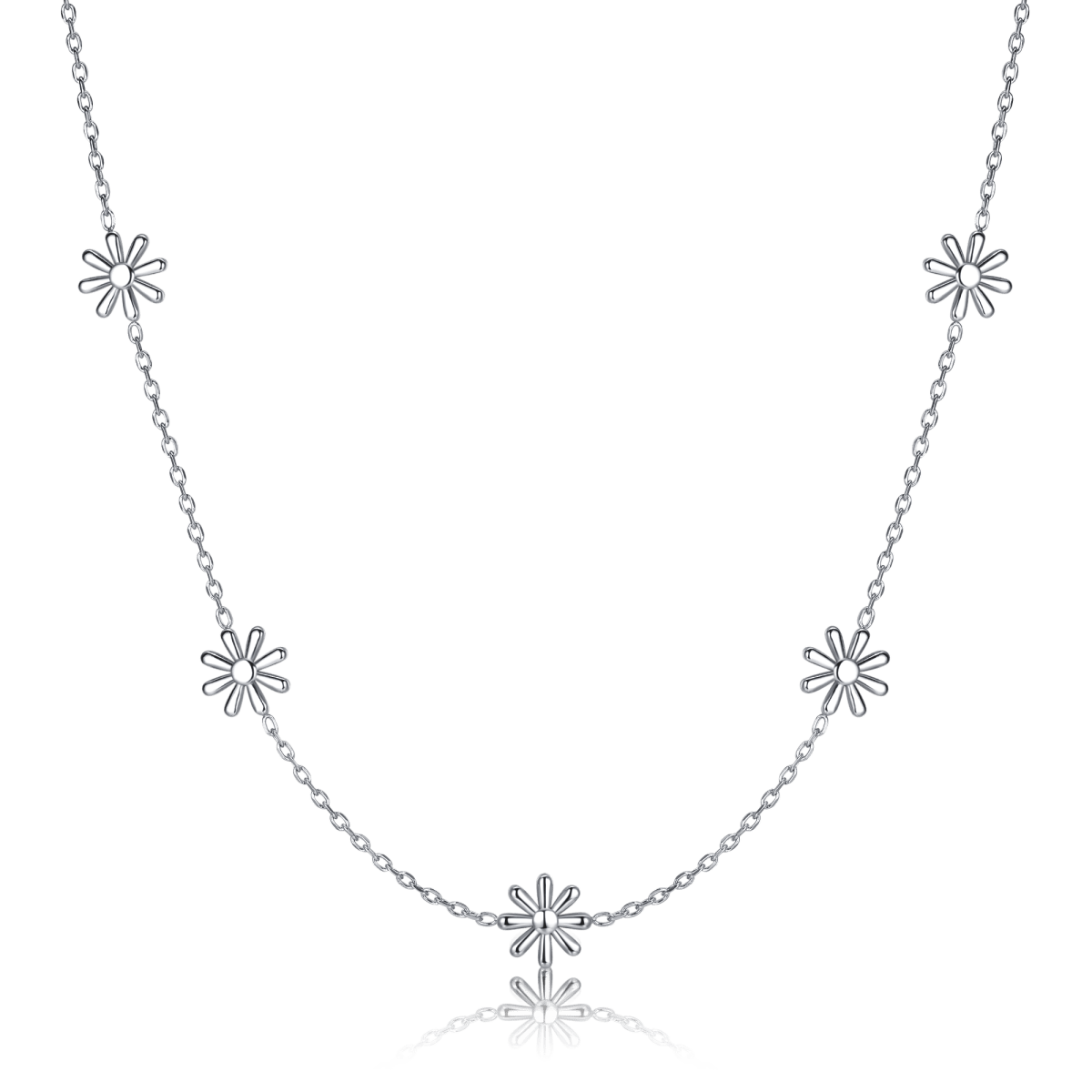 Collier Marguerites Stylisées