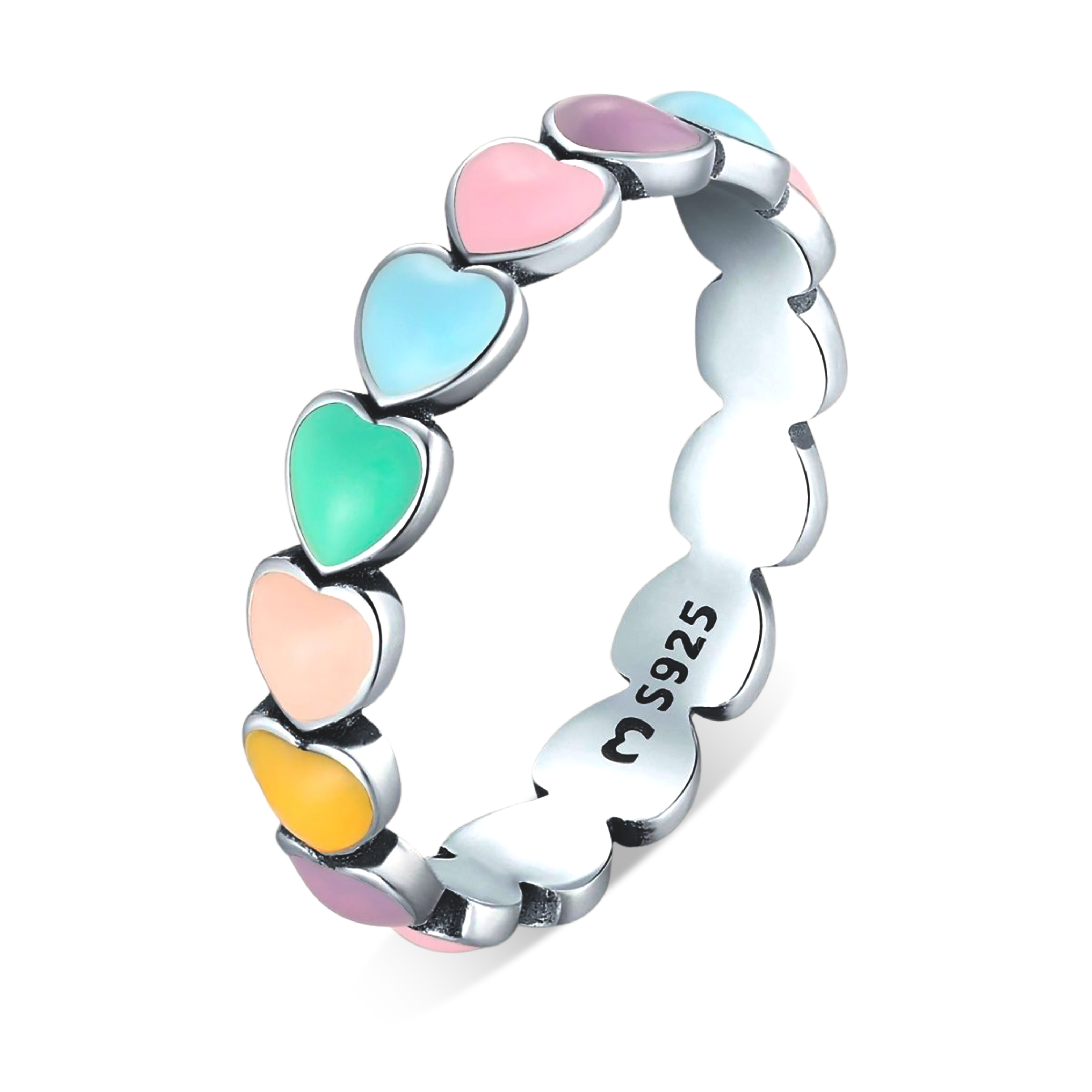 Bague Cœurs Colorés - LaMaisonDesBijoux