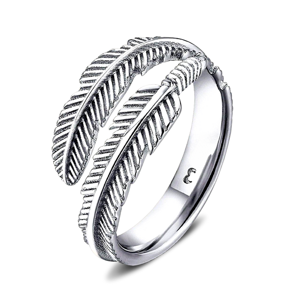 Bague Argent 925 Motif Plume Taille 58 - Neuf Avec étiquettes, Couleur Argenté, EAN 3701134071535