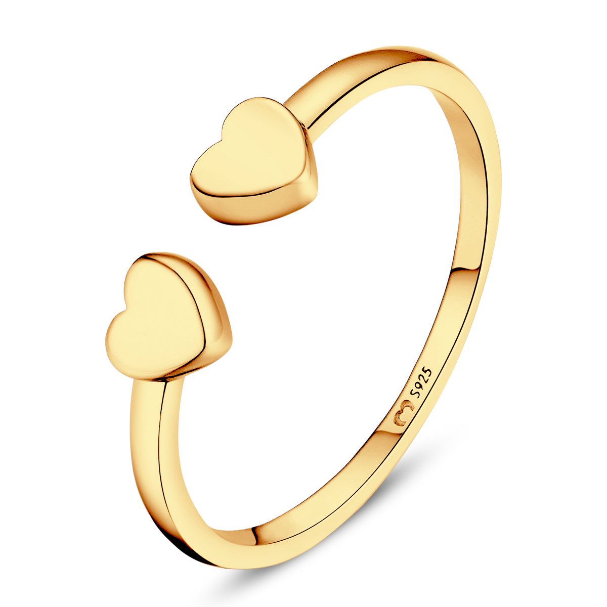 Bague Double Cœur - LaMaisonDesBijoux