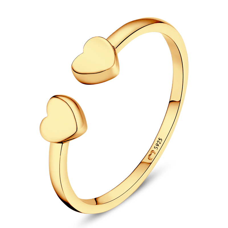 Bague Double Cœur - LaMaisonDesBijoux