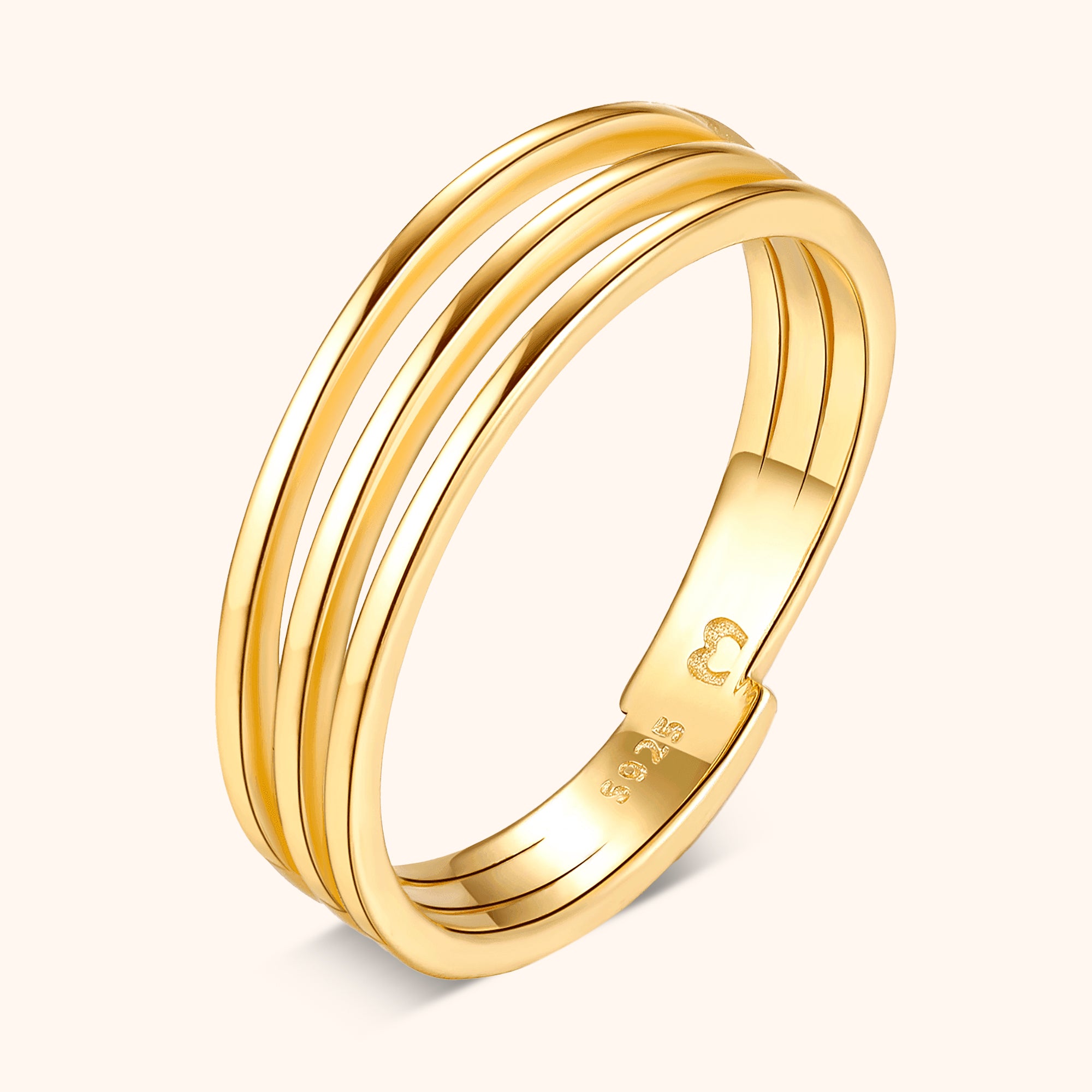 Bague "Trois Lignes" - LaMaisonDesBijoux