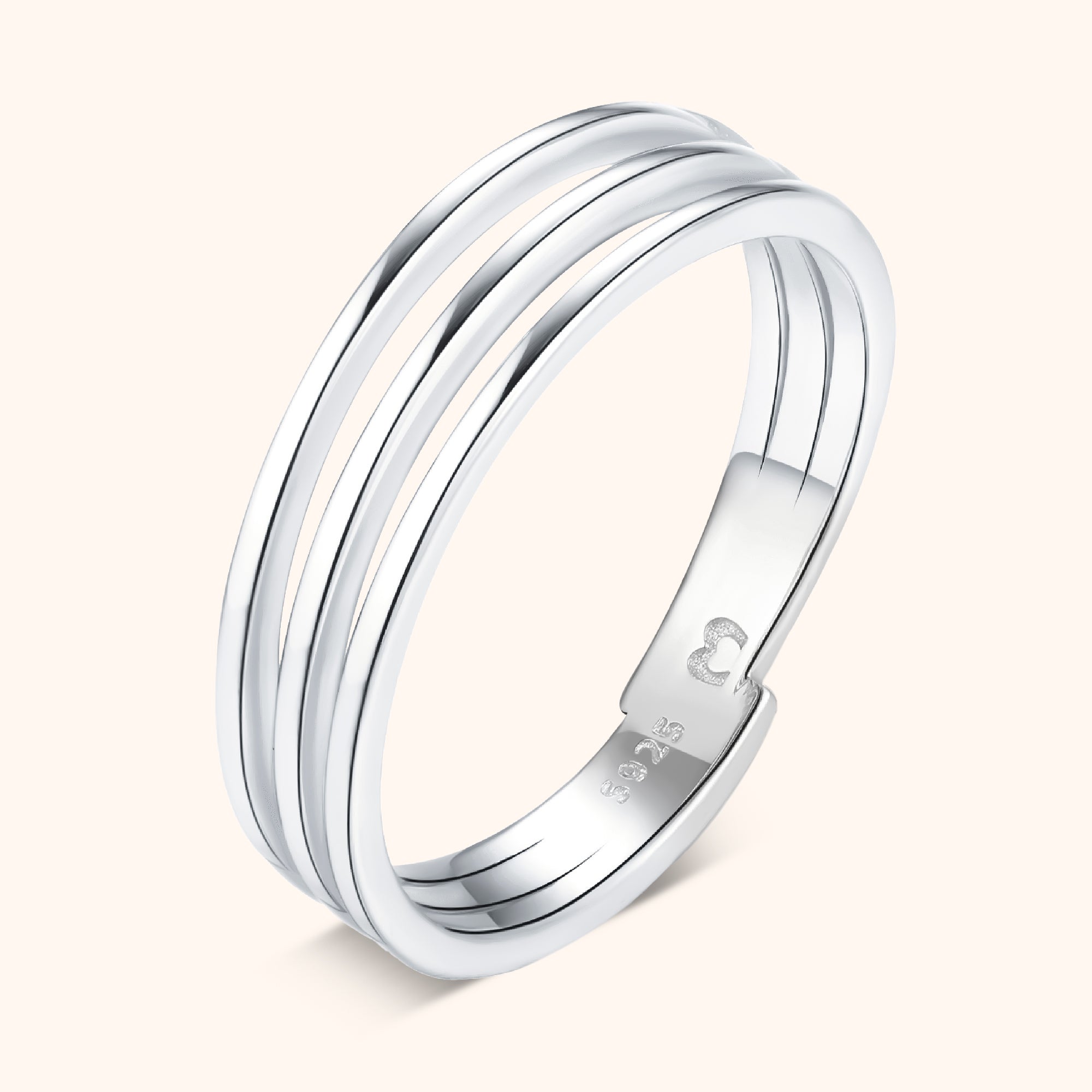 Bague "Trois Lignes" - LaMaisonDesBijoux