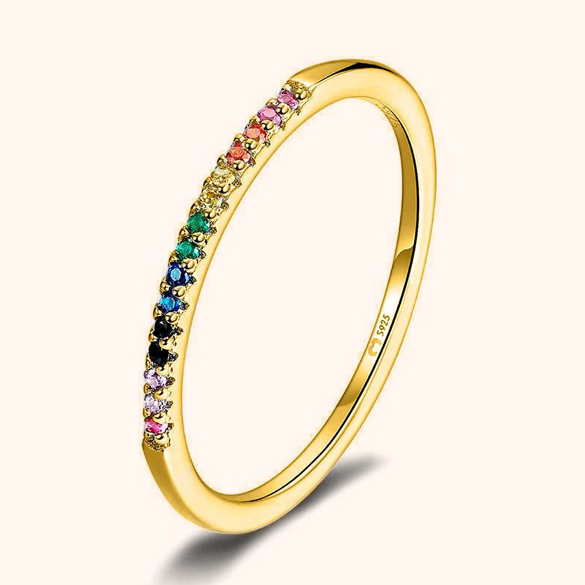 Bague "Arc-en-ciel Multicolore" - LaMaisonDesBijoux