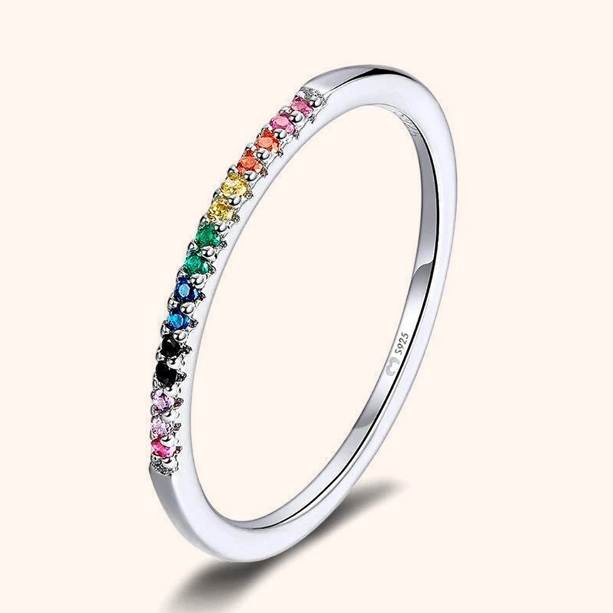 Bague "Arc-en-ciel Multicolore" - LaMaisonDesBijoux