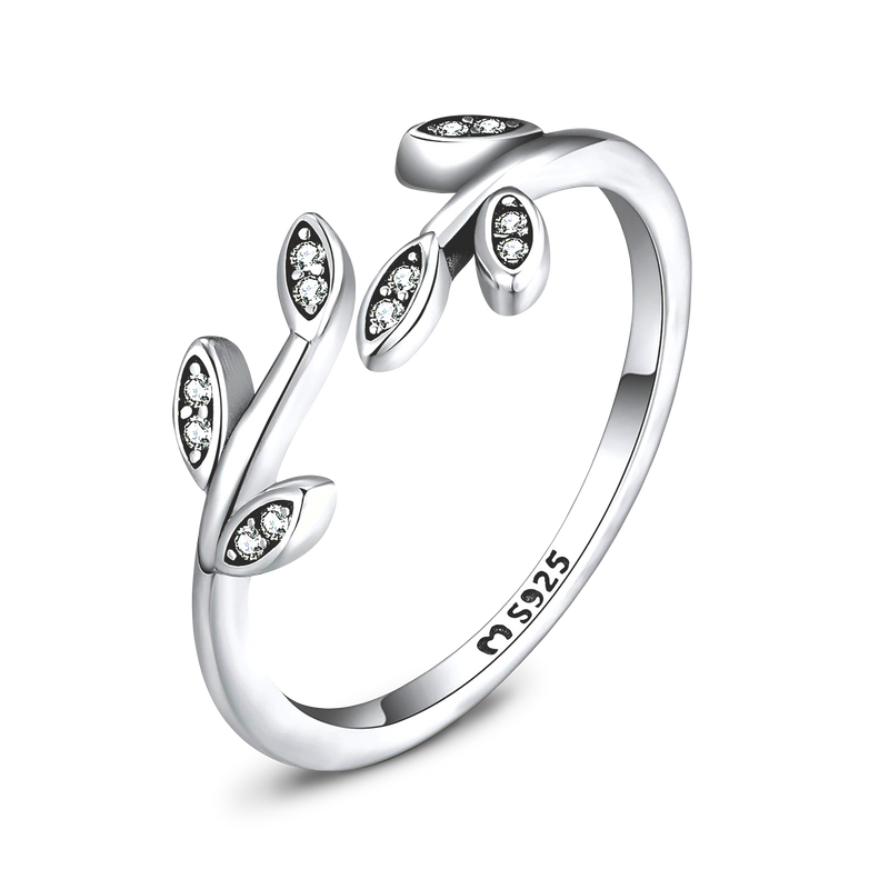 Bague Feuilles Brillantes - LaMaisonDesBijoux