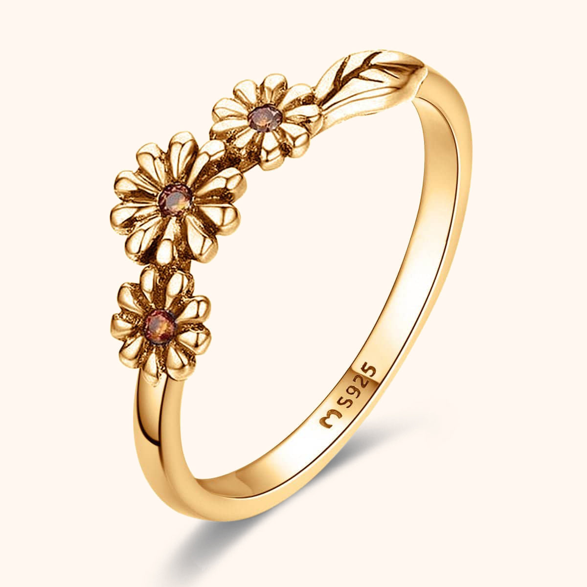 Bague "Trio Fleurs"