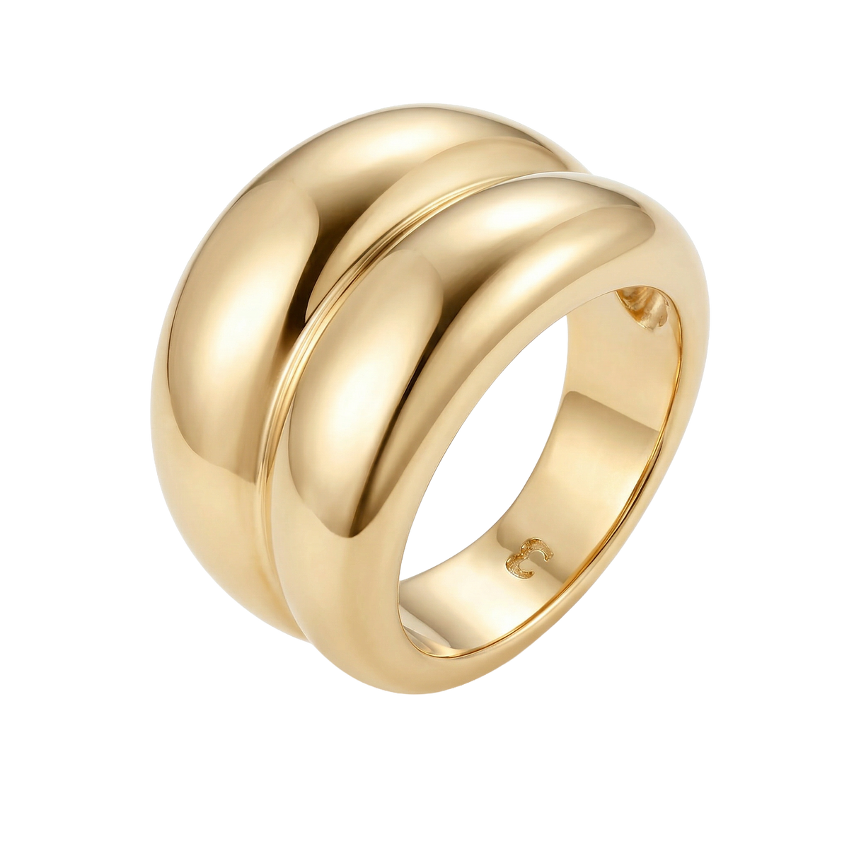 Bague Double Relief Fin