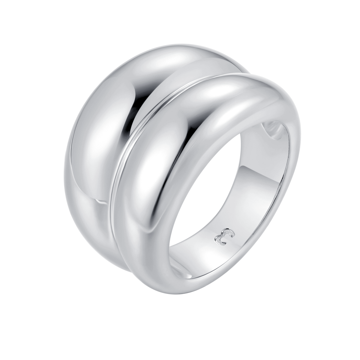Bague Double Relief Fin