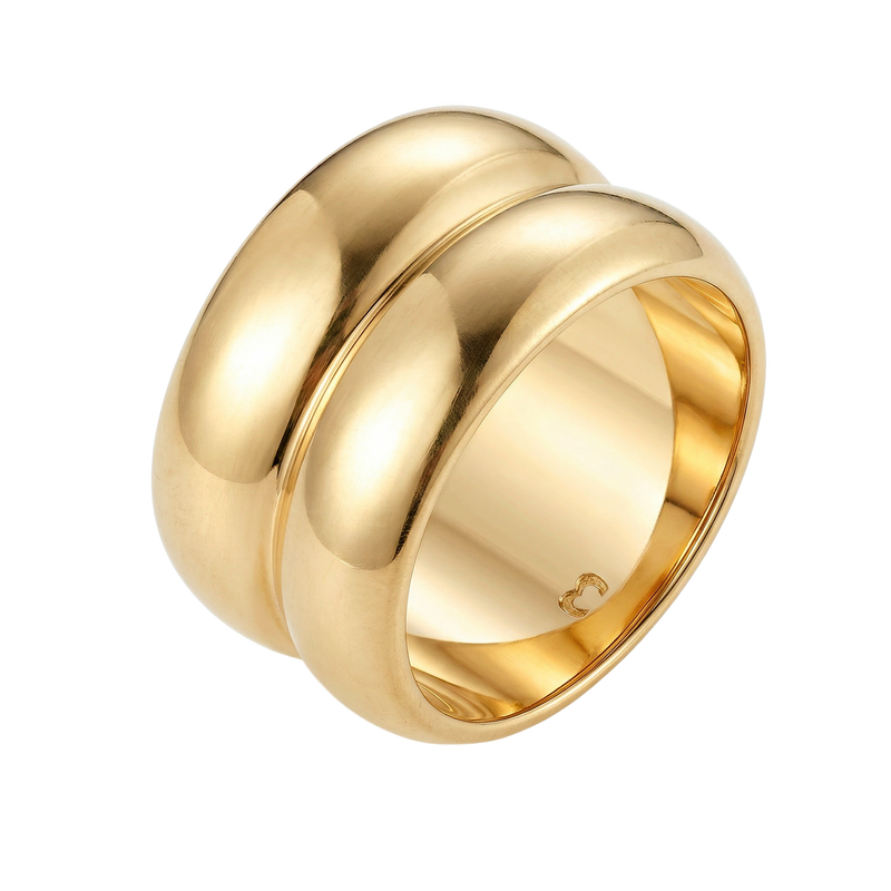 Bague Double Relief Large