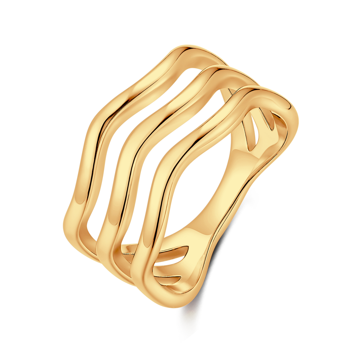 Bague Bandes Ondulées