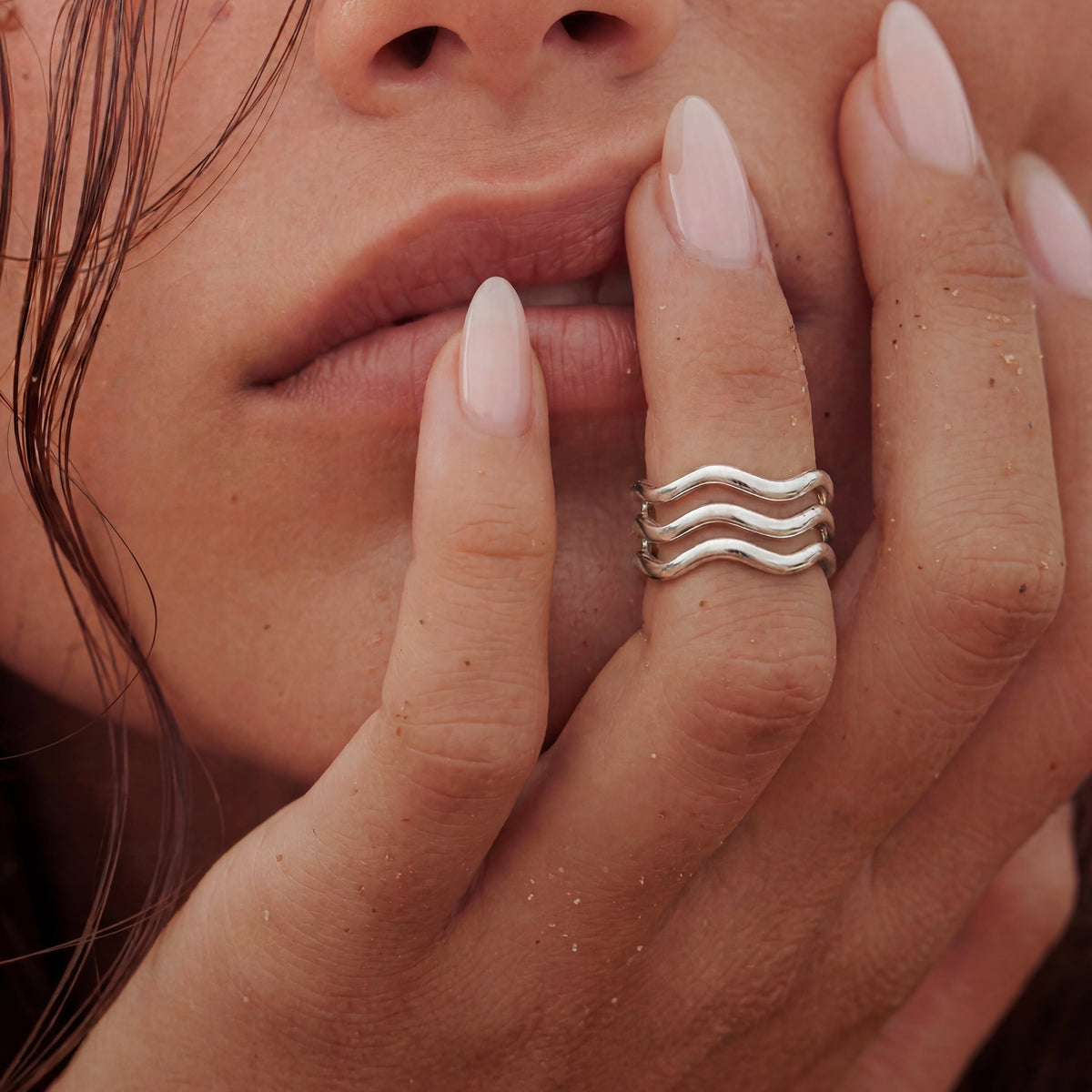 Bague Bandes Ondulées