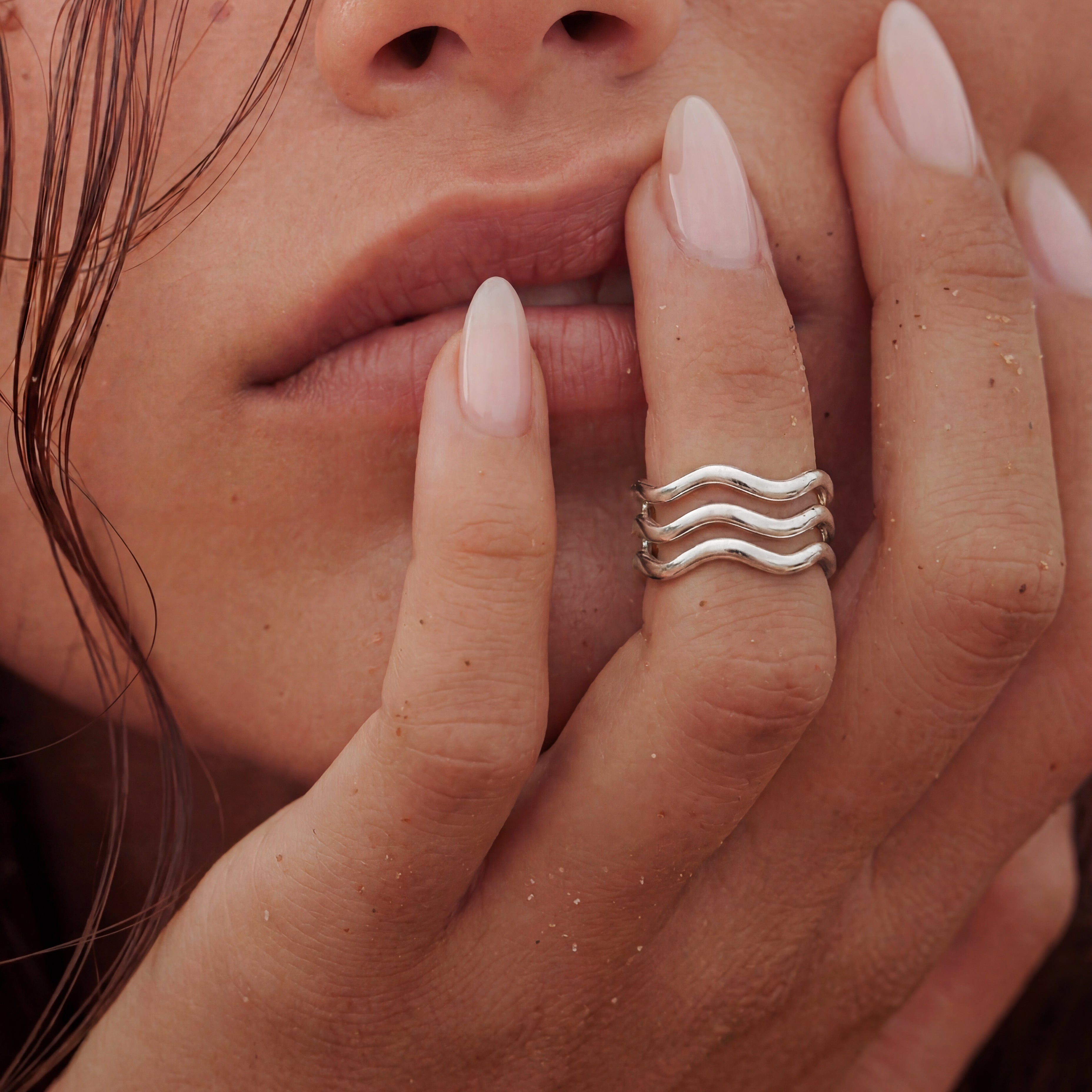 Bague Bandes Ondulées