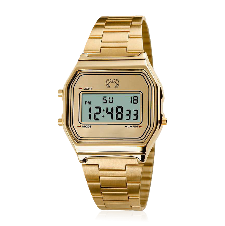 Retro Digitaluhr ~ Gold
