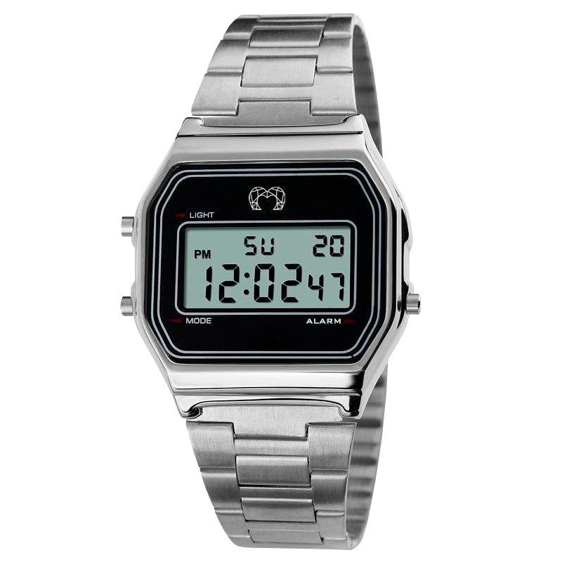 Montre Digitale Vintage ~ Argent - LaMaisonDesBijoux
