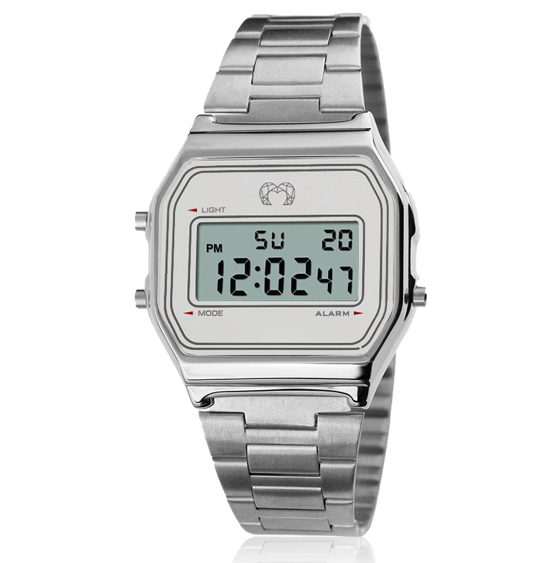 Montre Digitale Rétro ~ Argent