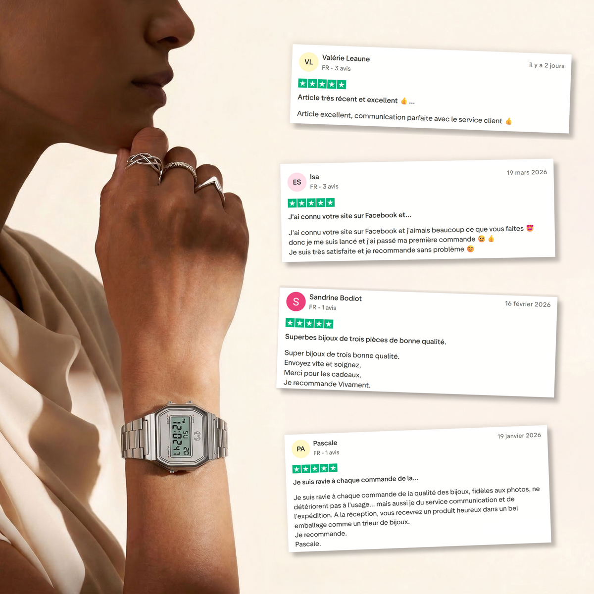 Montre Digitale Vintage ~ Argent