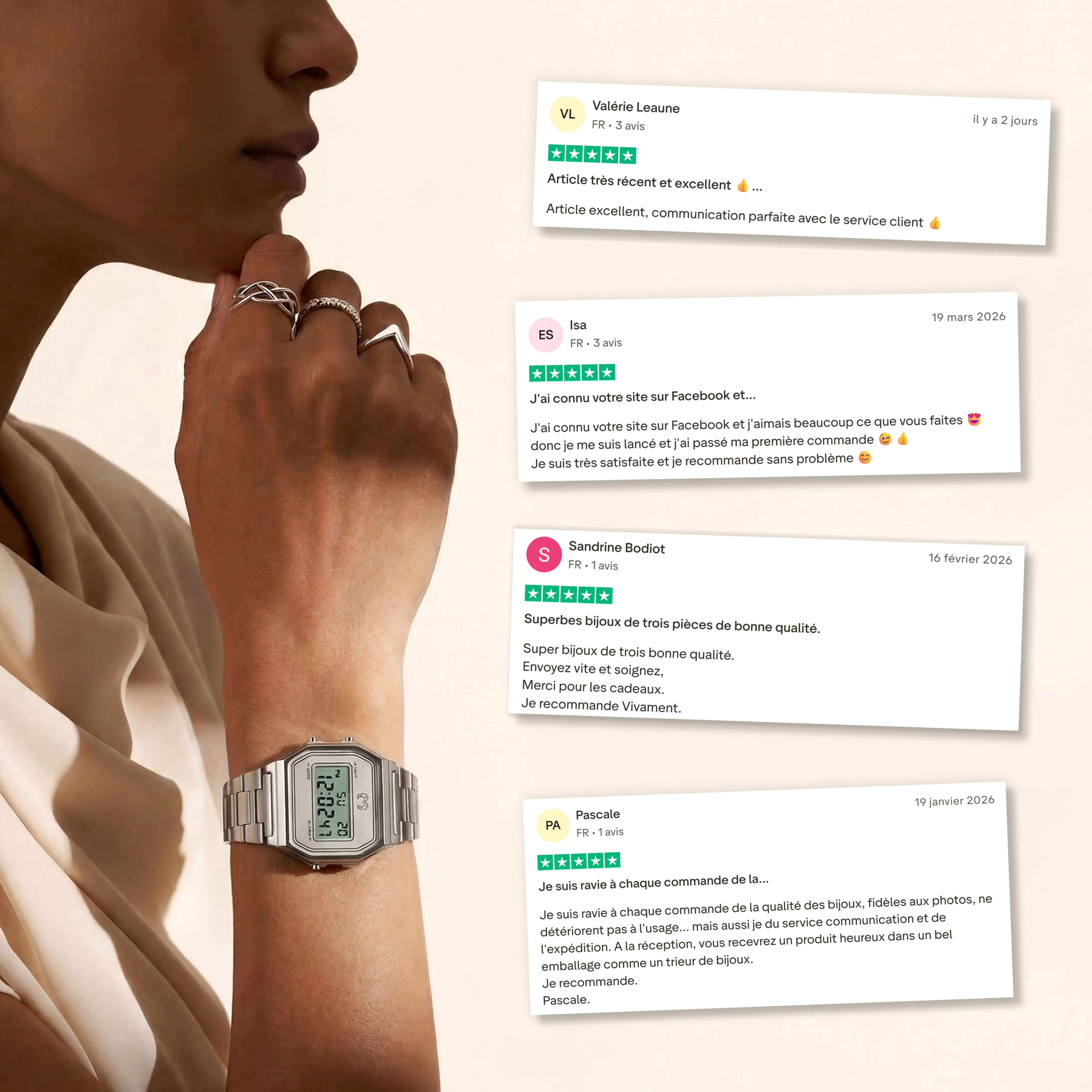 Montre Digitale Vintage ~ Argent