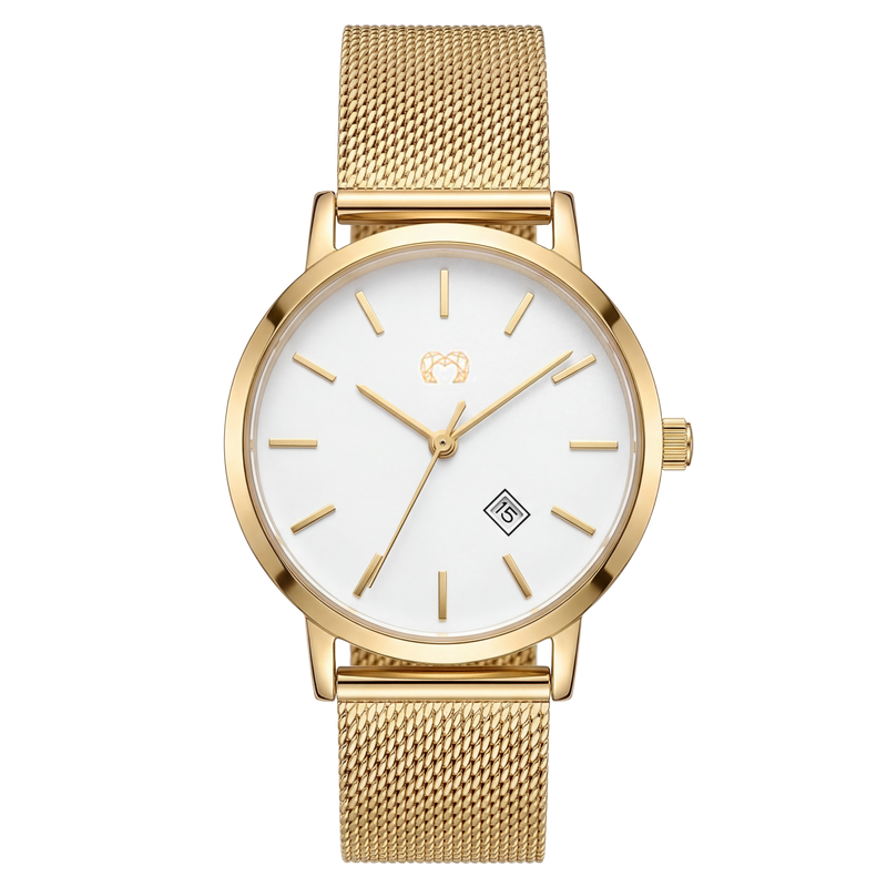 Montre Marseille ~ Or Blanc