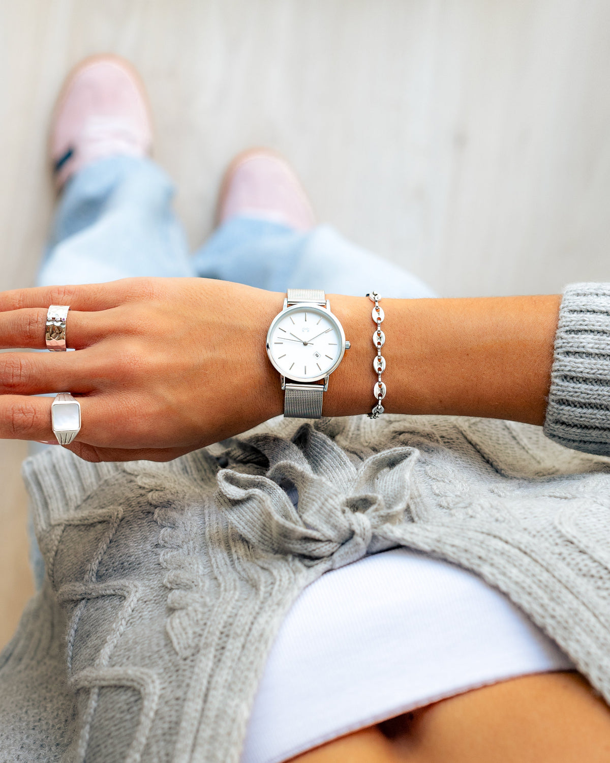 Montre Marseille ~ Argent Blanc - LaMaisonDesBijoux