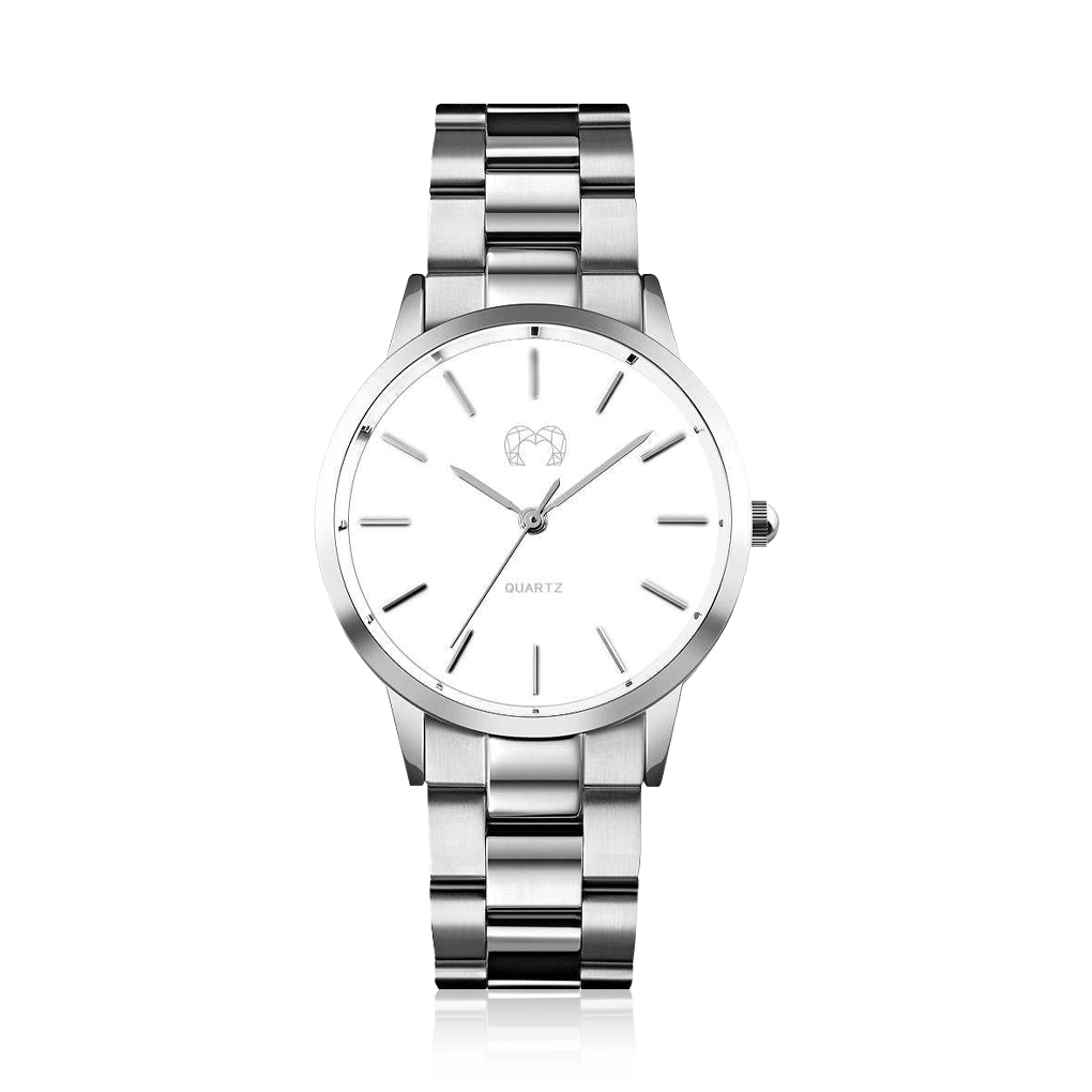 Montre Californie ~ Argent Blanc - LaMaisonDesBijoux