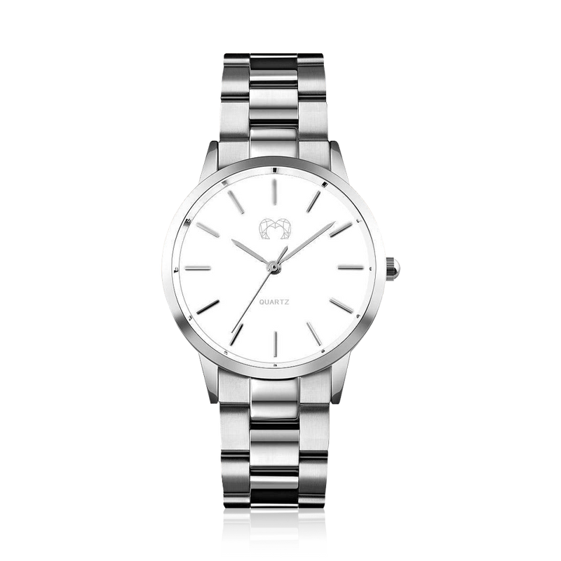 Montre Californie ~ Argent Blanc - LaMaisonDesBijoux