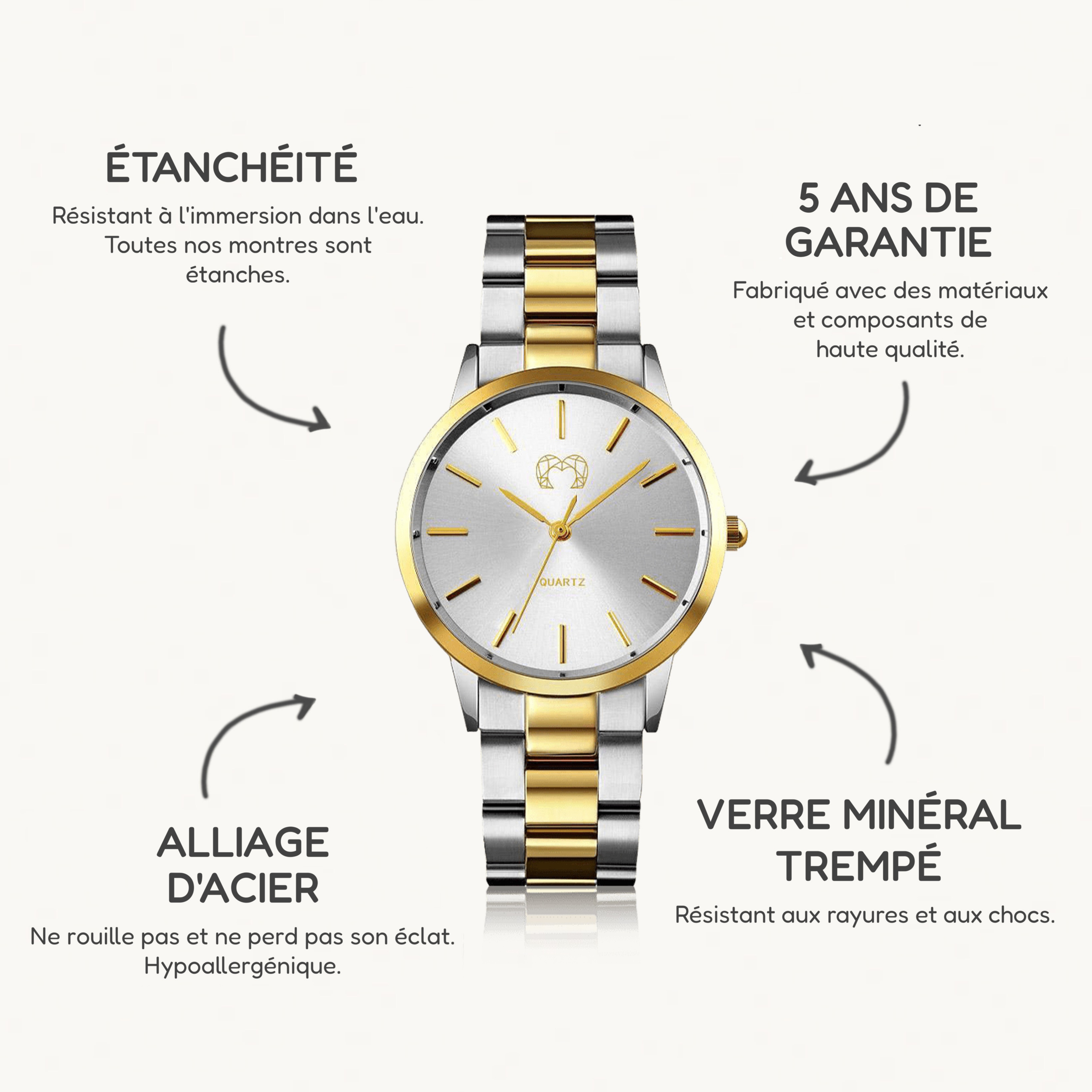California Uhr ~ Gold Silber