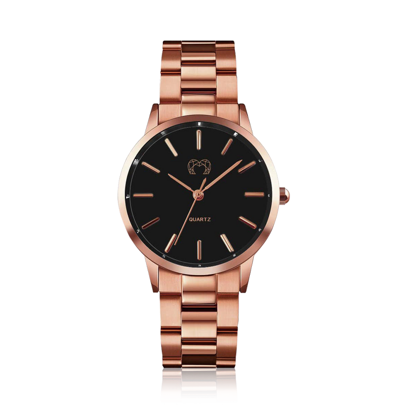 Montre Californie ~ Rose Noire - LaMaisonDesBijoux