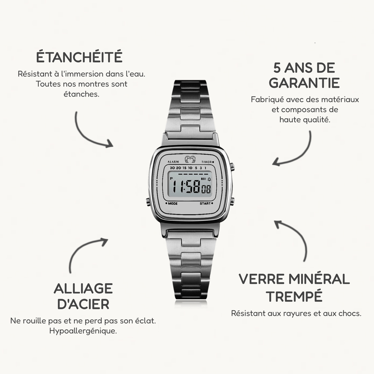 Montre Vintage Mini ~ Argent