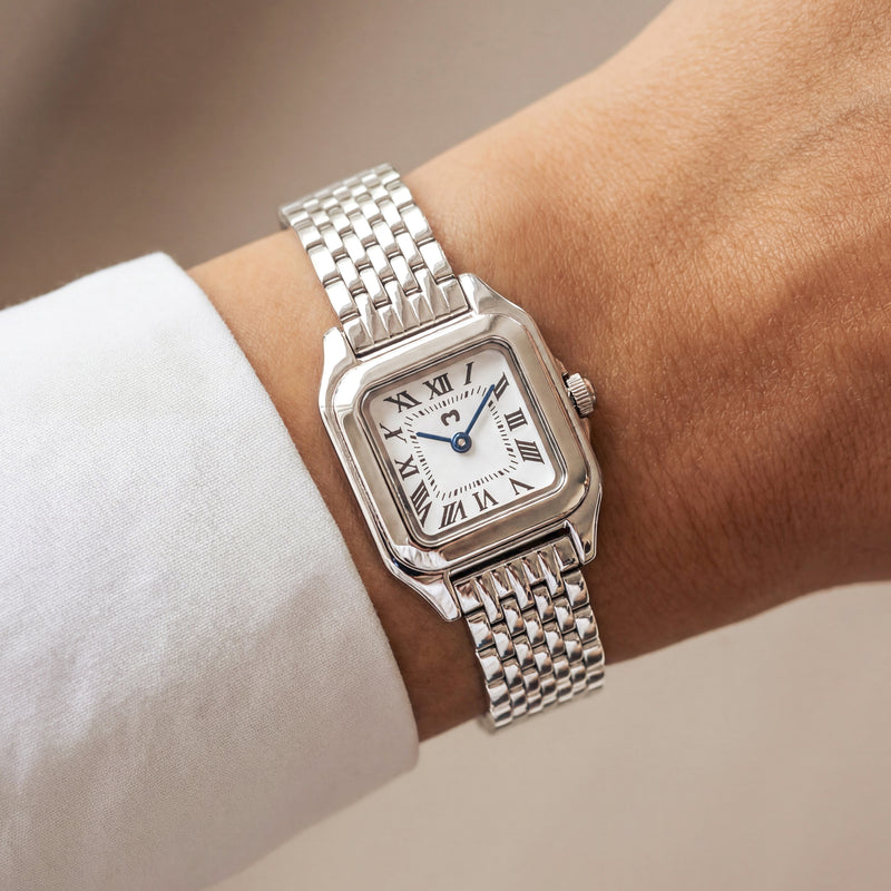 Montre Europe ~ Argent Blanc