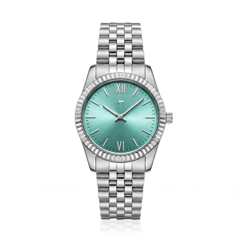 Montre Siècle ~ Argent Vert Clair