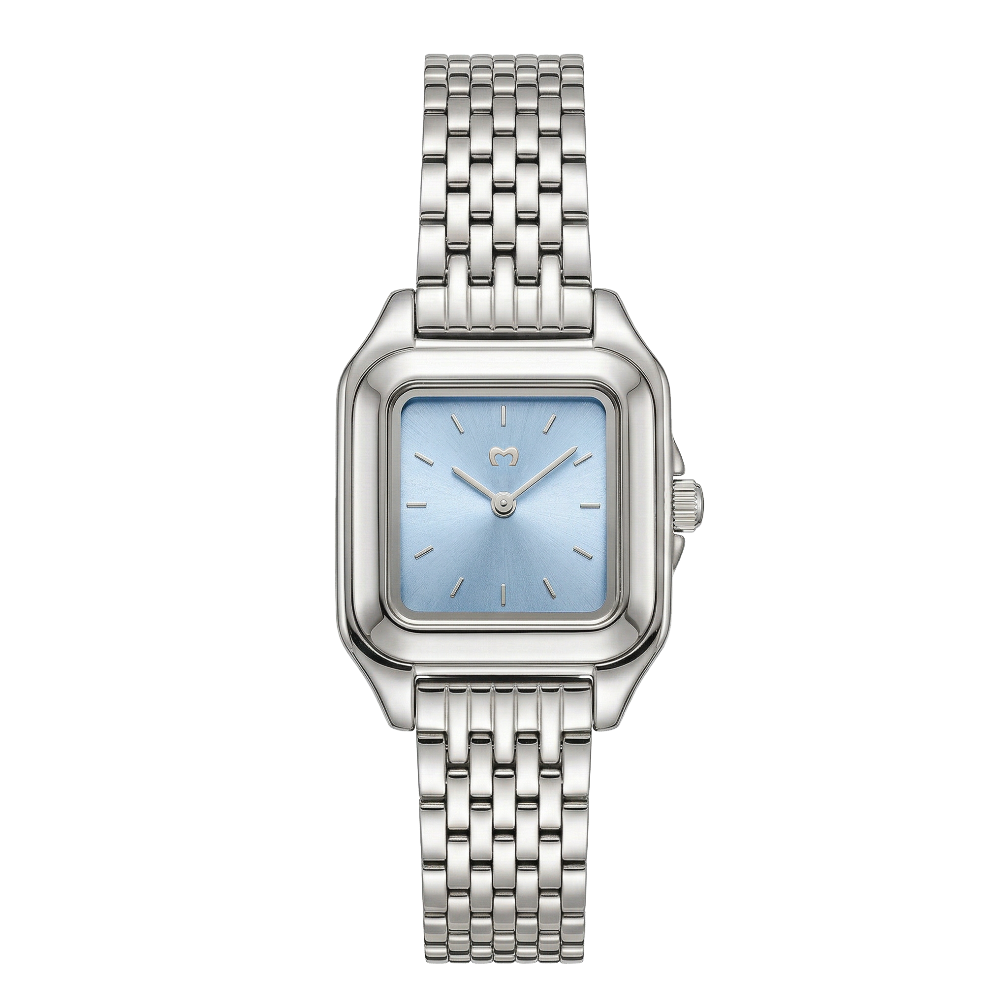 Montre Hampton ~ Argent Bleu Clair