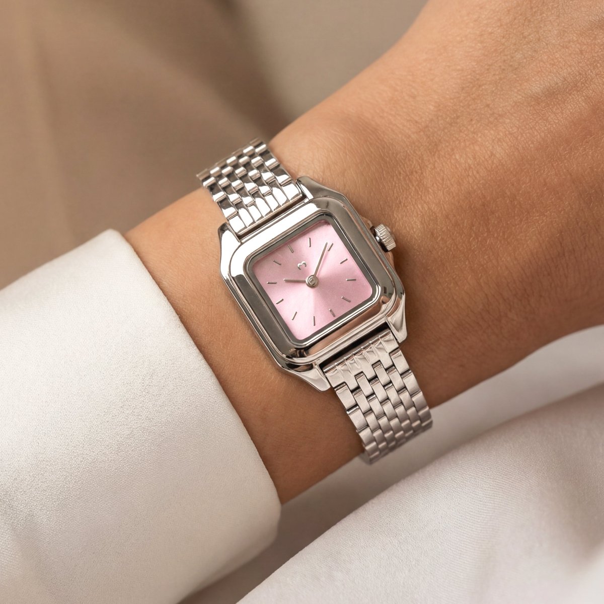 Montre Hampton ~ Argent Rose