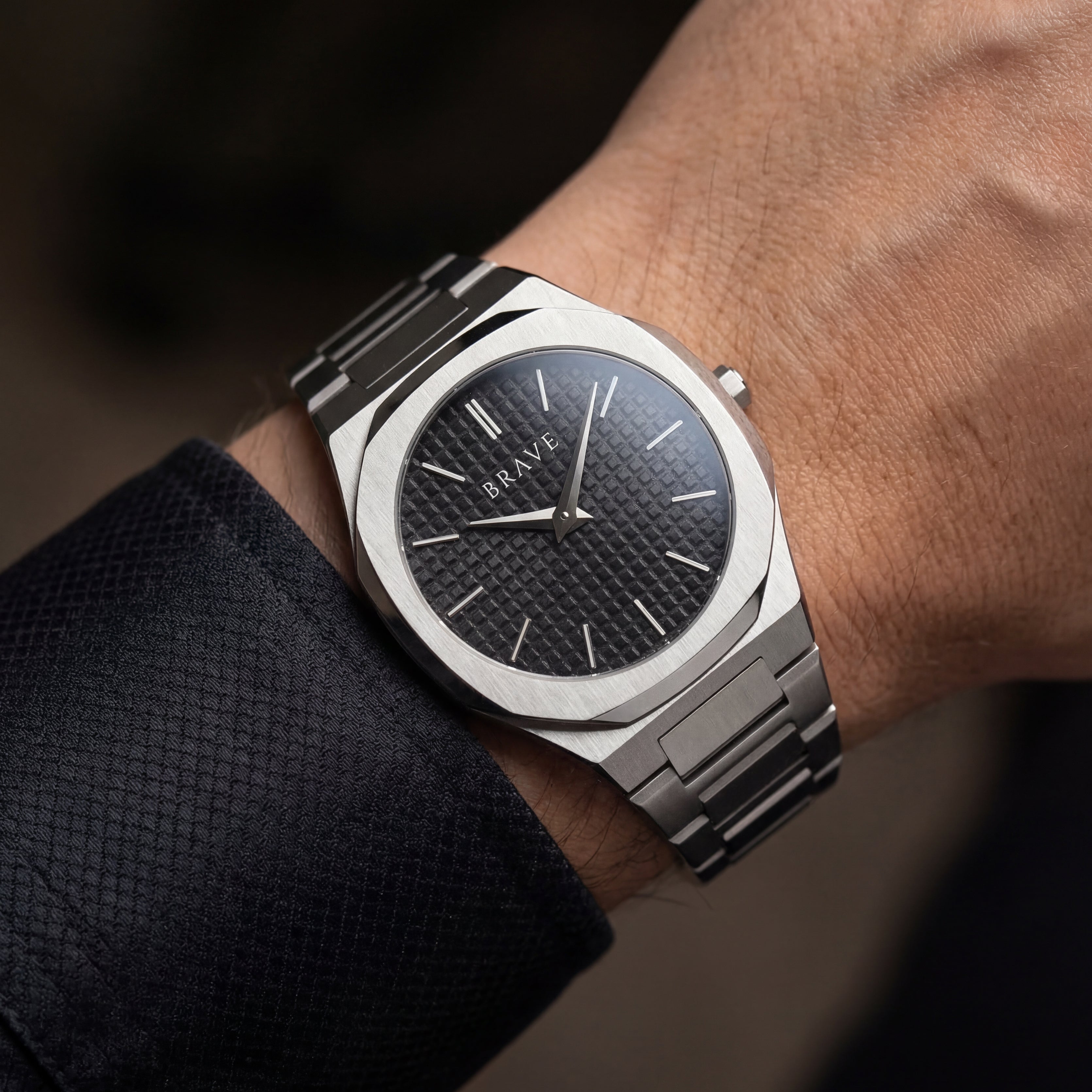 Montre BRAVE Empire ~ Argent-Noir