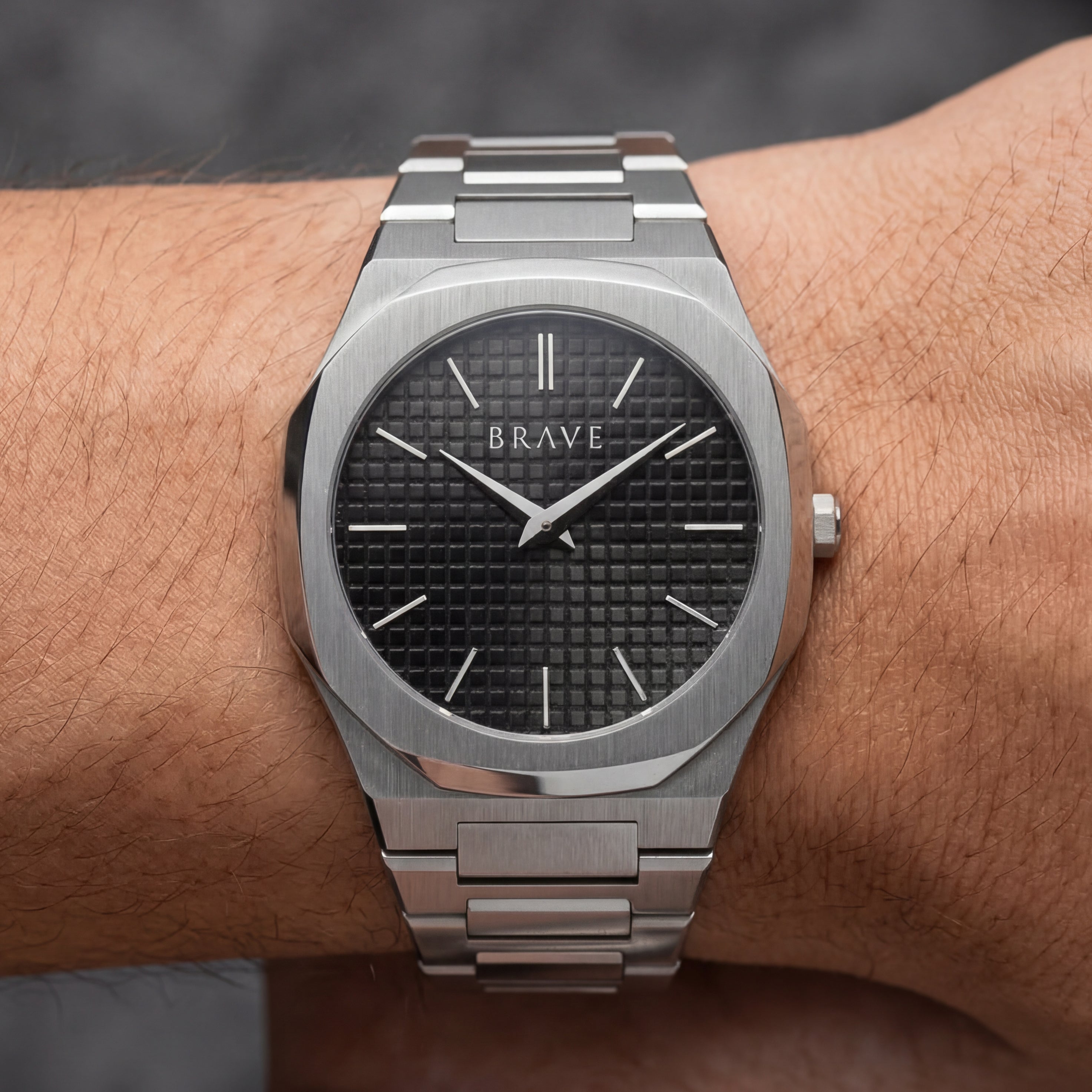 Montre BRAVE Empire ~ Argent-Noir