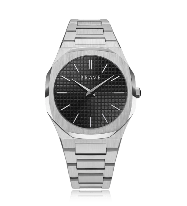Montre BRAVE Empire ~ Argent-Noir