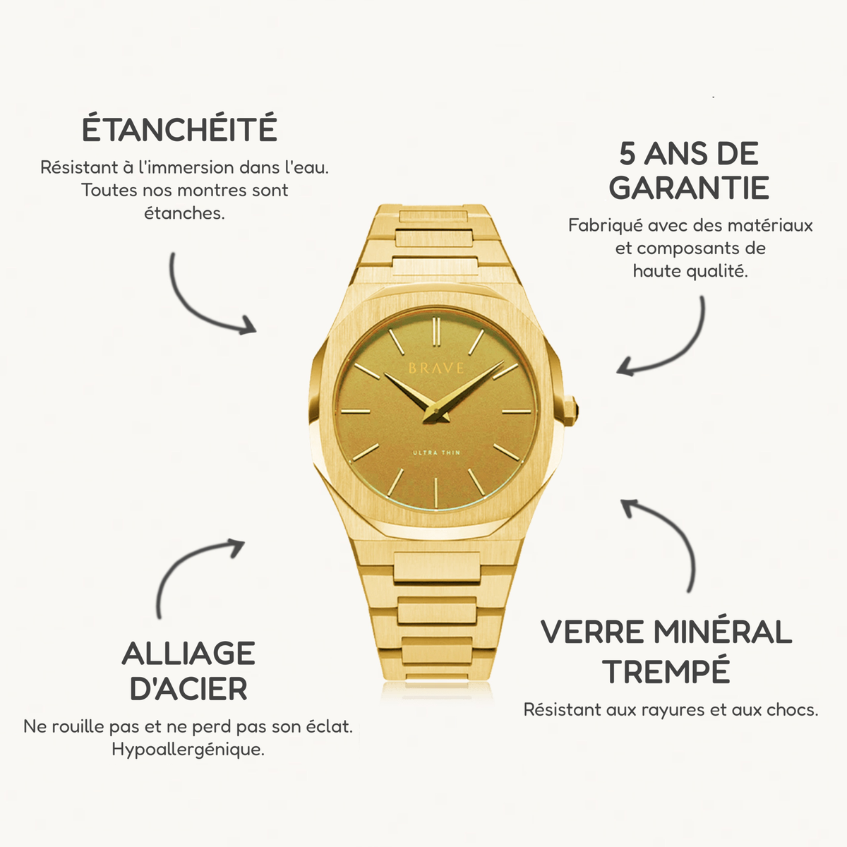 Montre BRAVE Empire ~ GoldPassion
