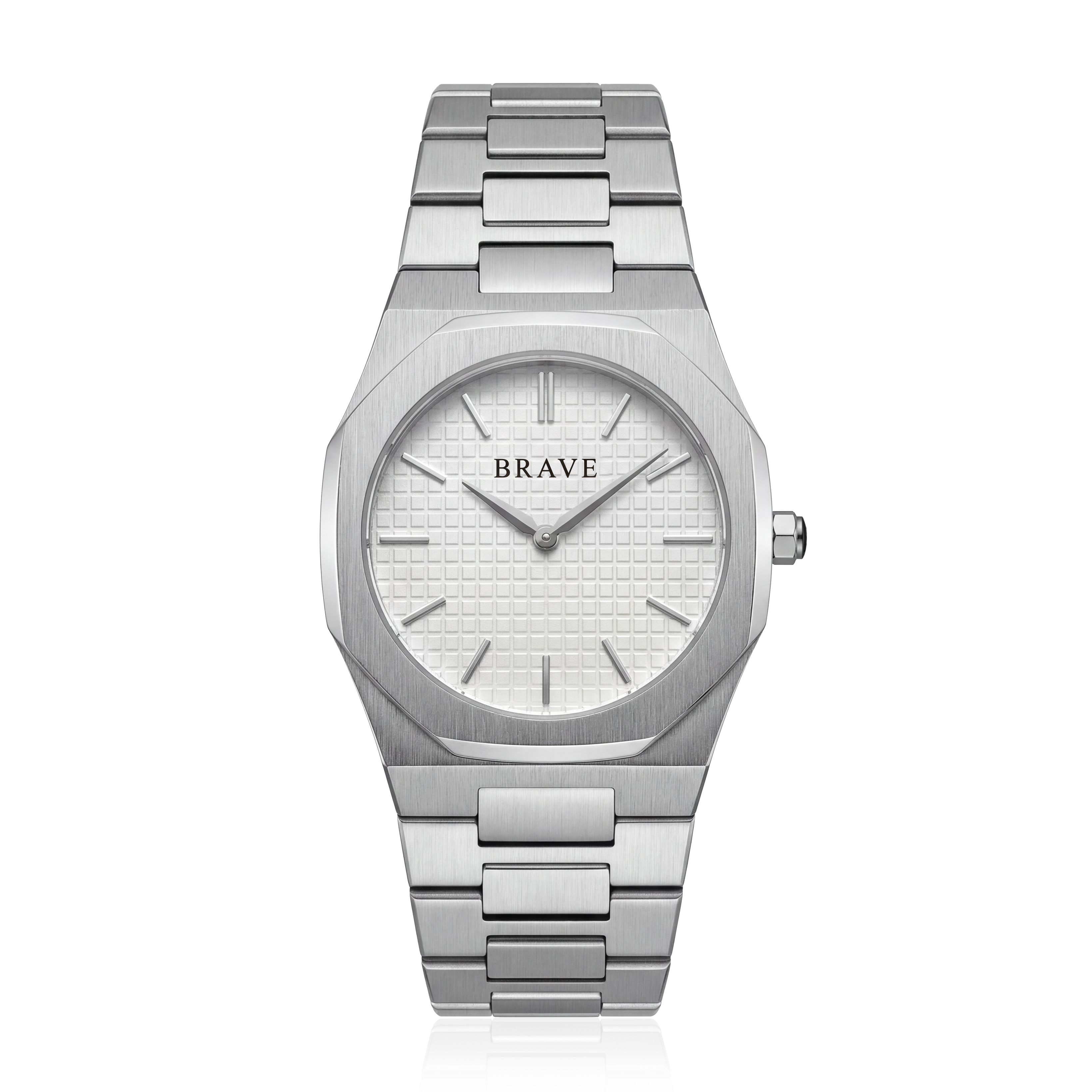 Montre BRAVE Empire ~ Argent-Blanc