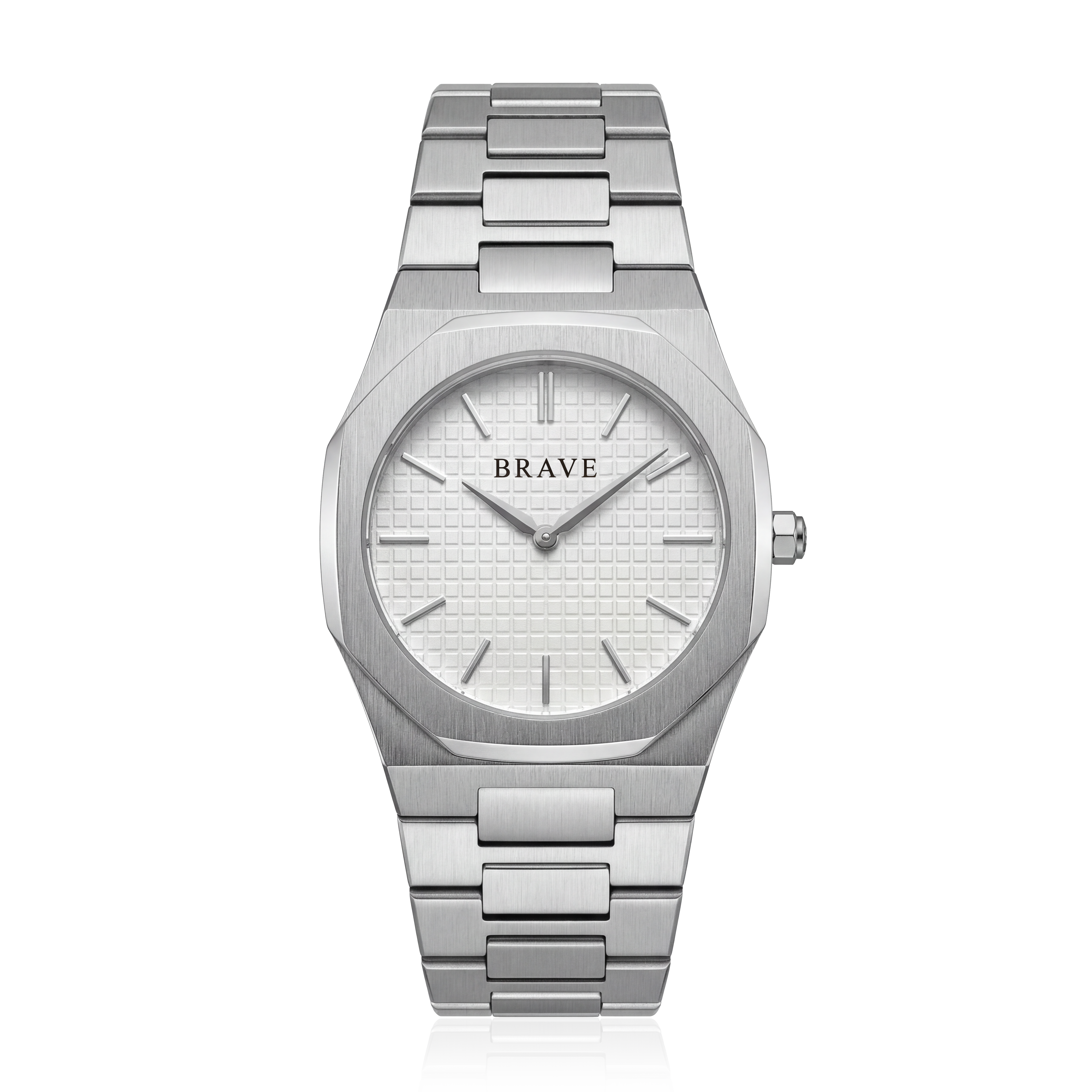 Montre BRAVE Empire ~ Argent-Blanc