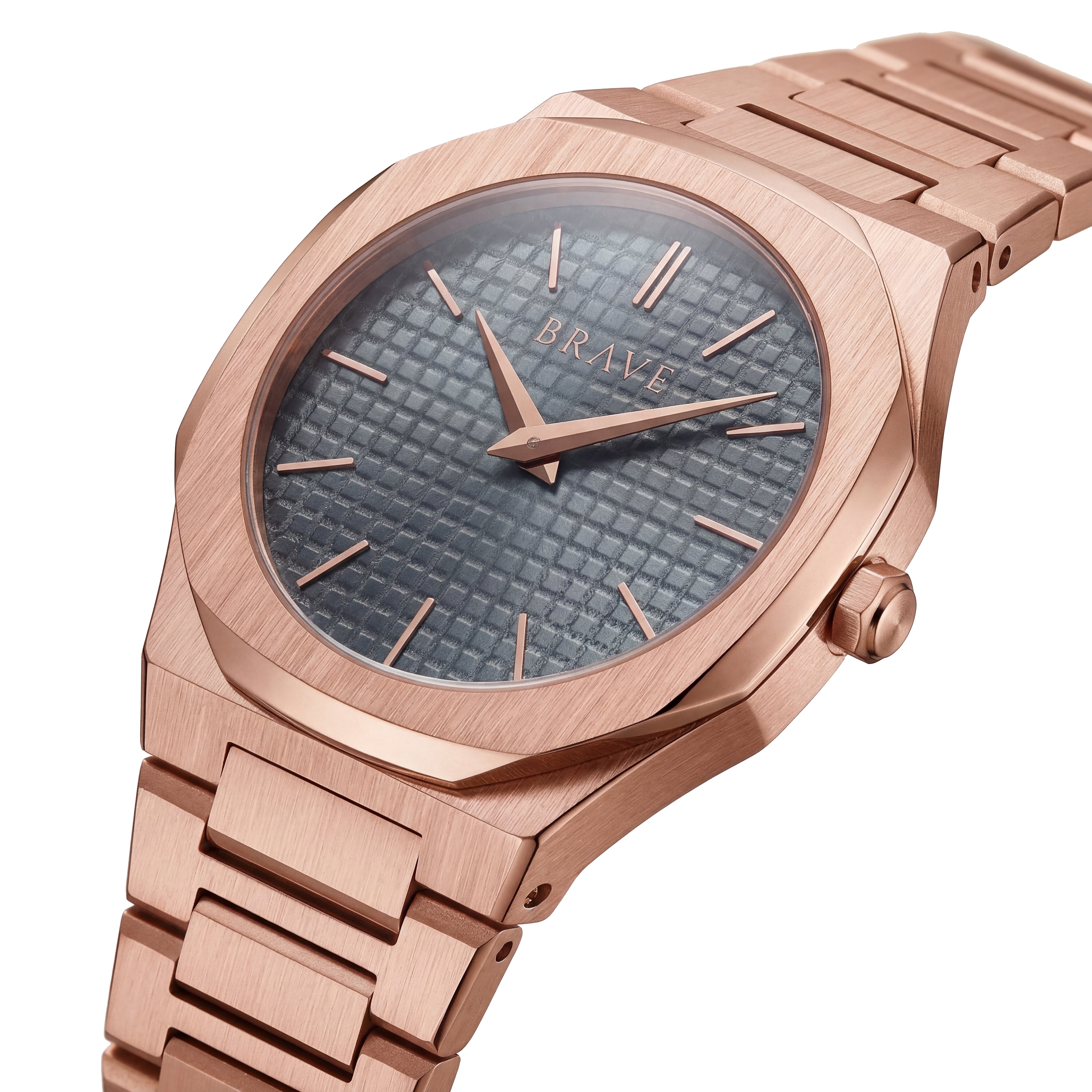 Montre BRAVE Empire ~ Or Rose-Bleu