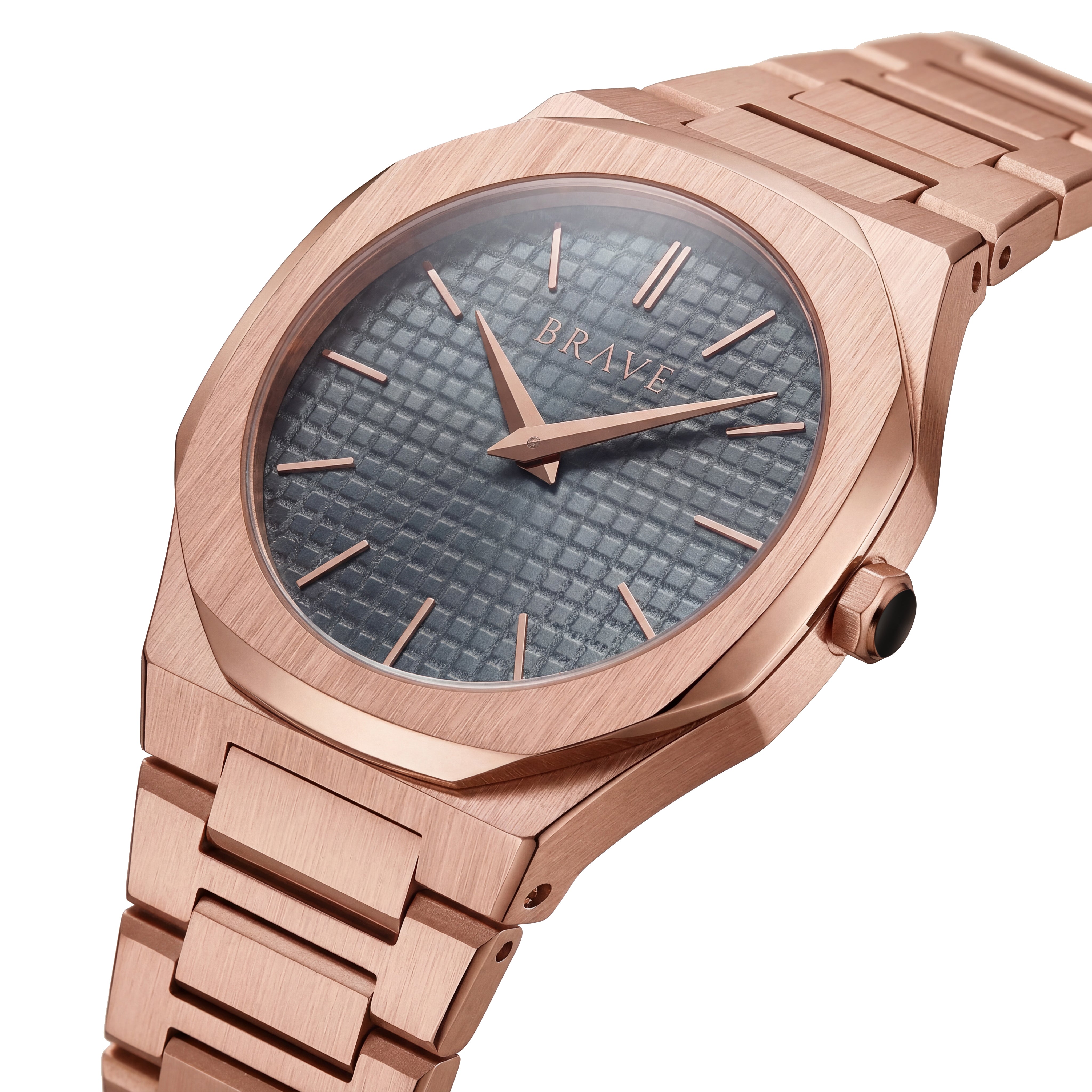 Montre BRAVE Empire ~ Or Rose-Bleu