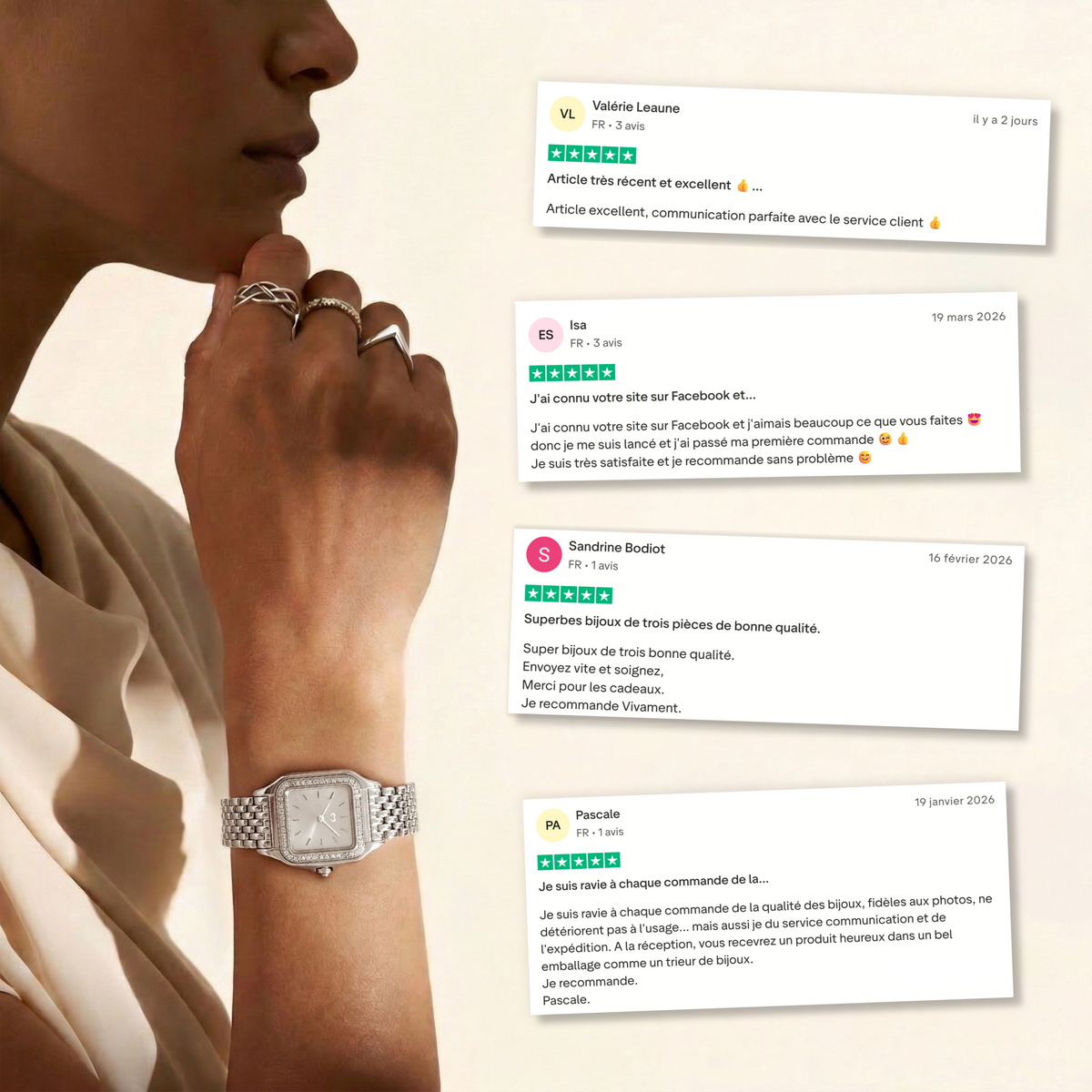 Montre Hampton Lux ~ Argent