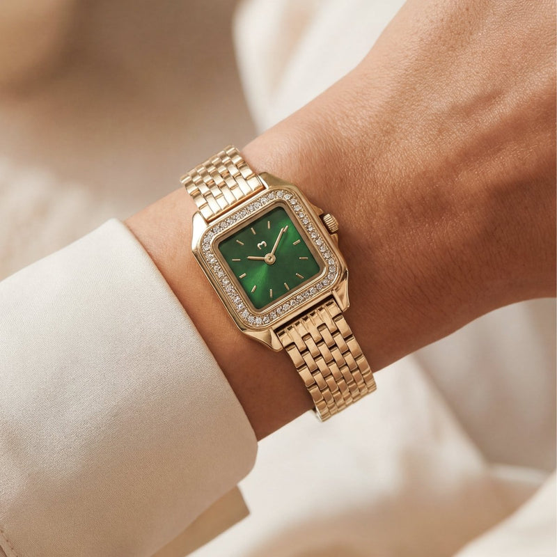 Montre Hampton Lux ~ Or-Vert