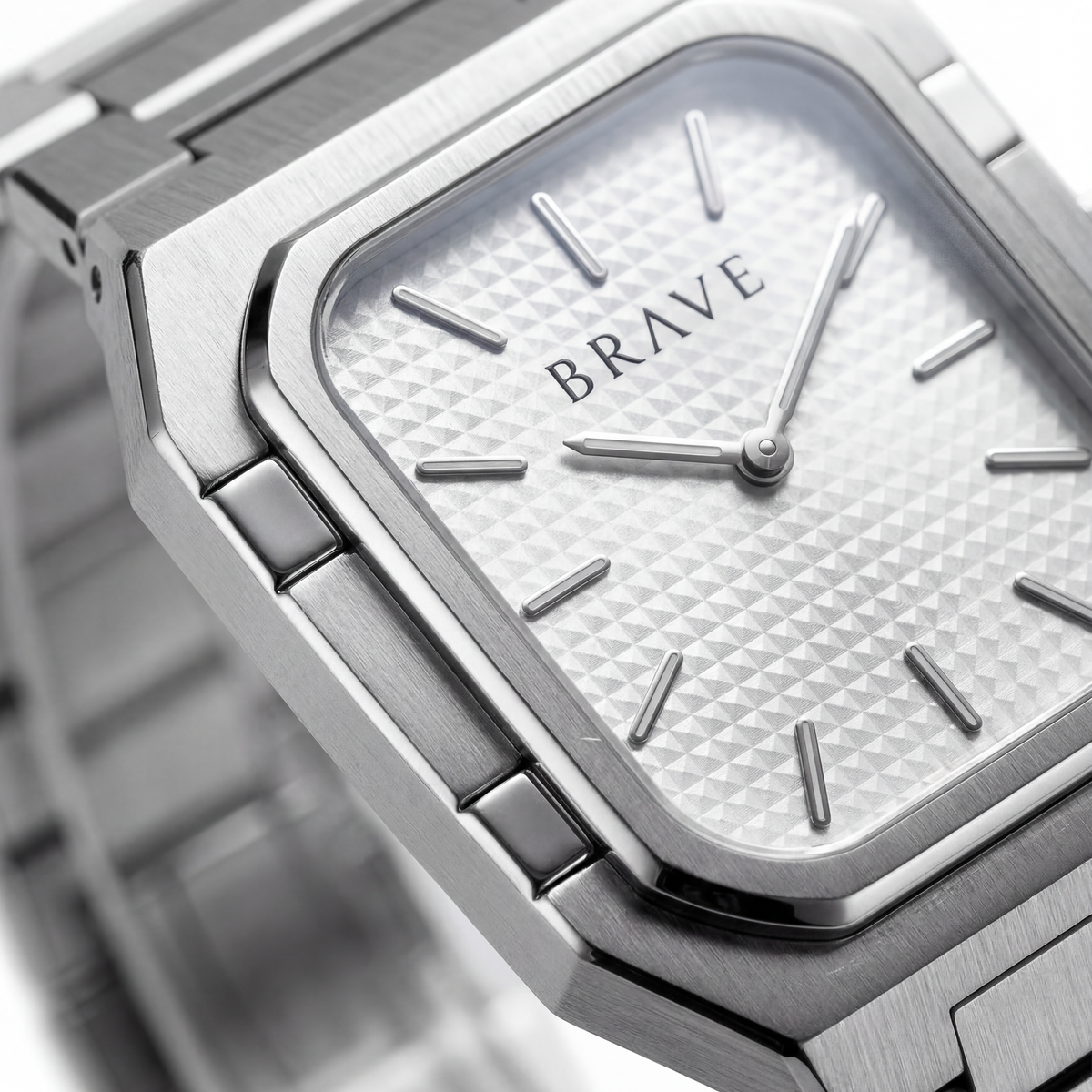 Montre BRAVE Brando ~ Argent-Blanc